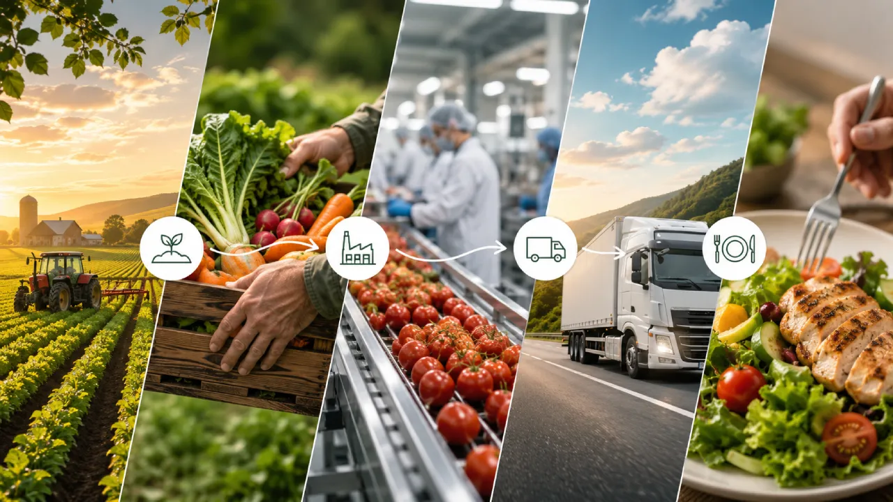 The Journey of Food from Farm to Plate Explained Step-by-Step