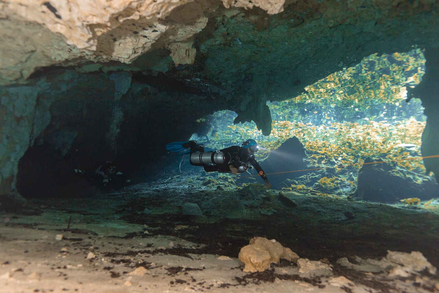 Dynamic picture of a cyclist riding downhill