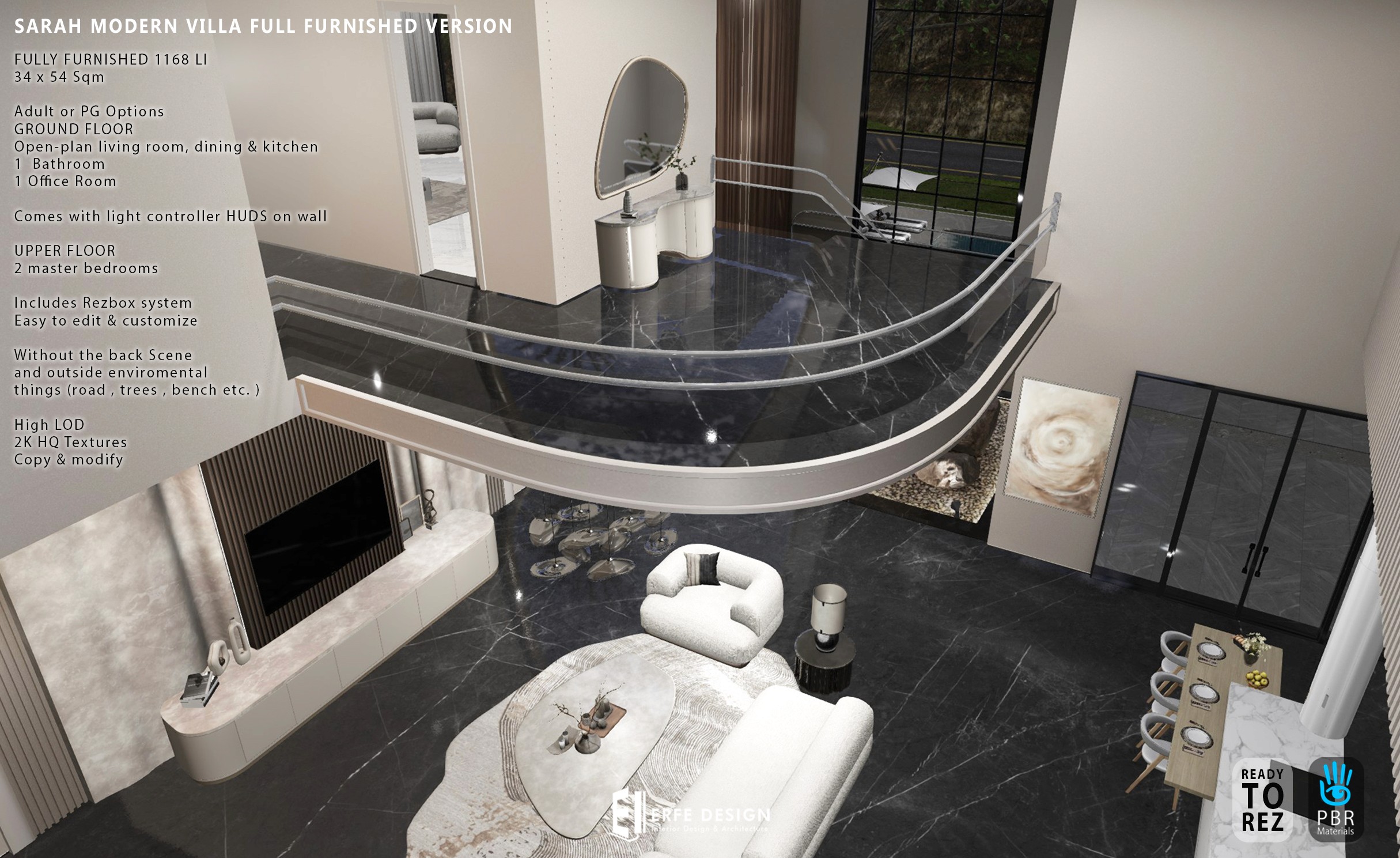 Sarah Modern Villa 372 LI 34x56  [Erfe Design]* 4