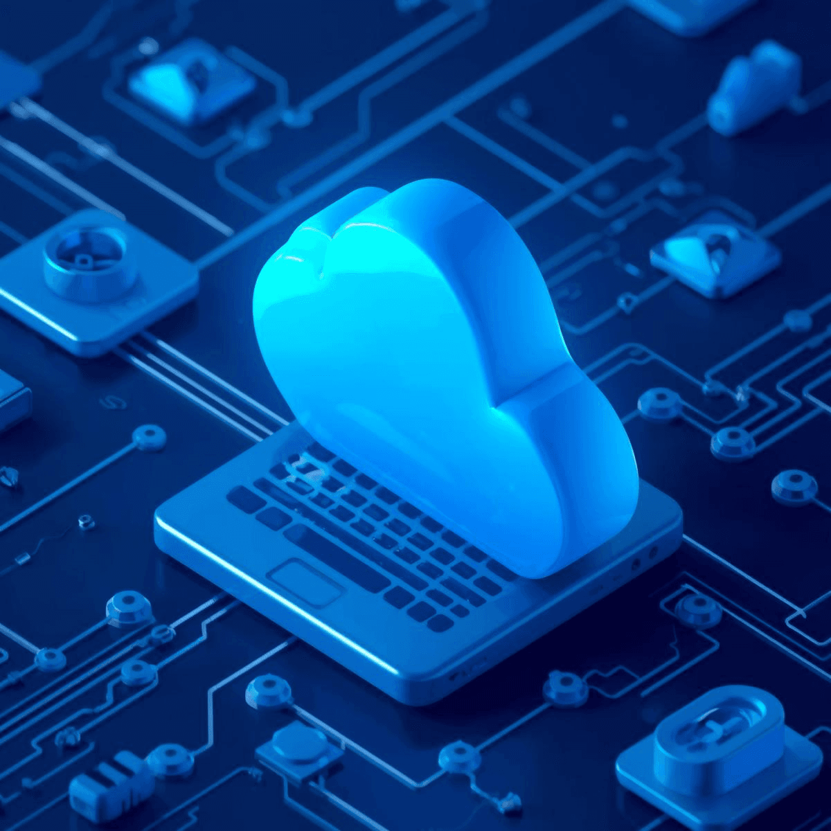 Een afbeelding van een visuele weergave van de hosting van een website