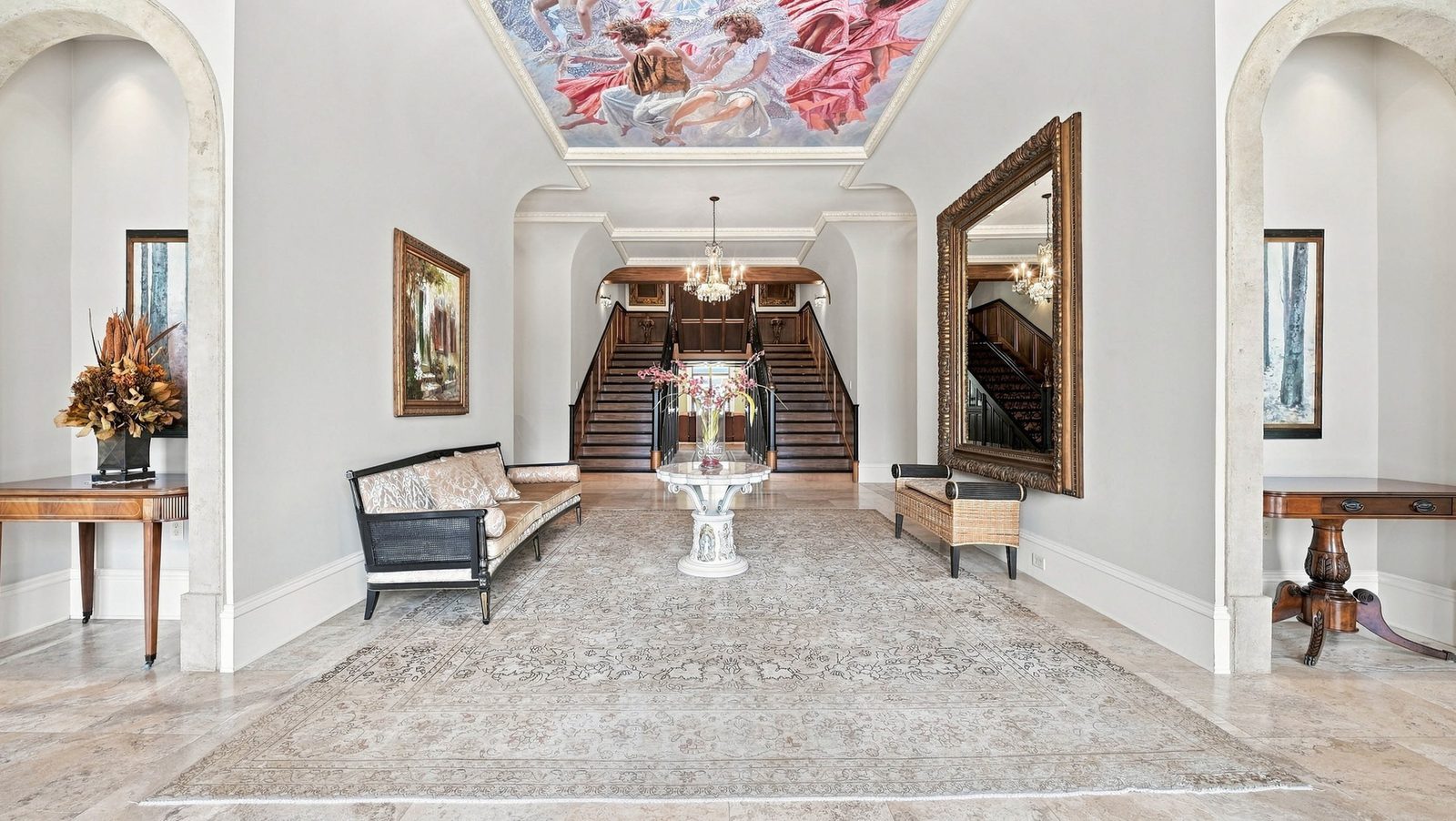 Foyer with the ceiling mural