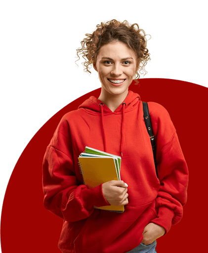 woman with book