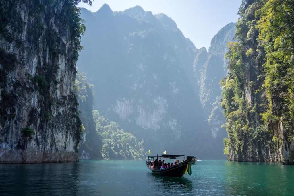 Long boat in Khao Sok National Park