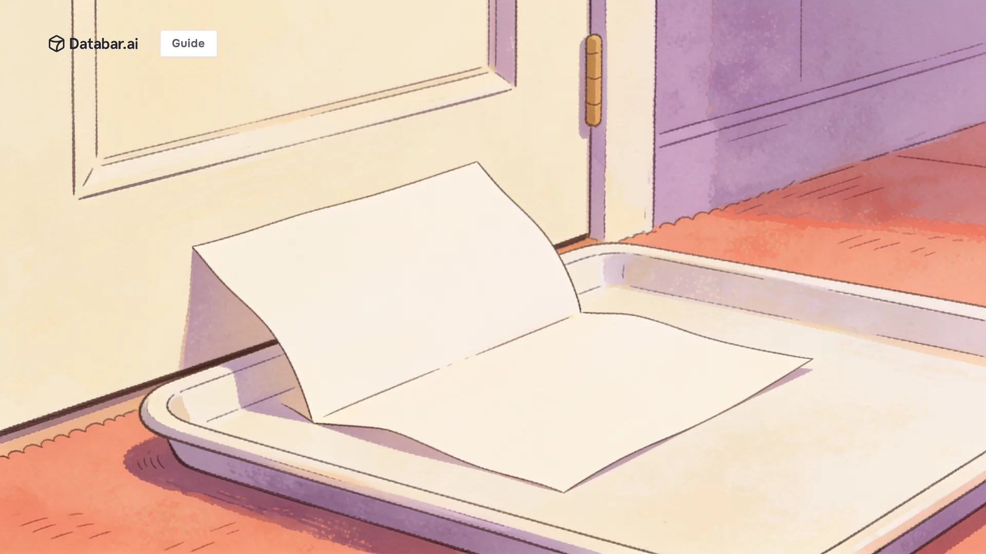 Illustration of a blank folded briefing slip ready on a clean tray beside a closed door — How to Automate SDR Pre-Call Prep: The Complete Guide to AI-Powered Meeting Briefings
