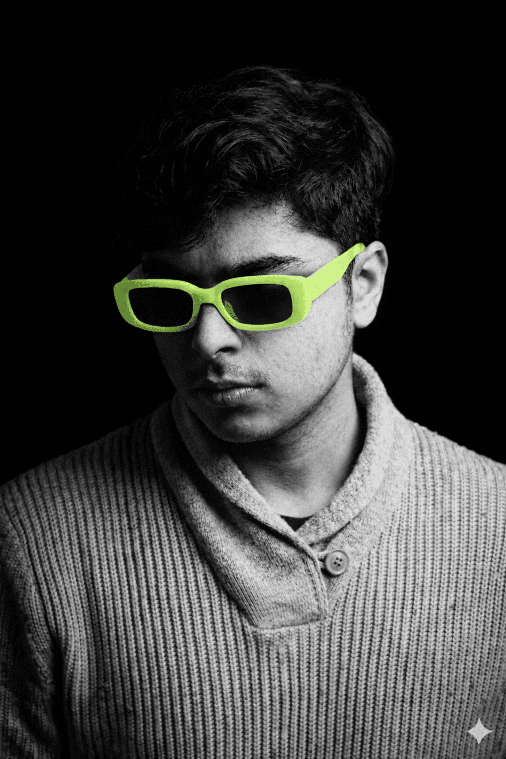 Portrait of portfolio creator – back view