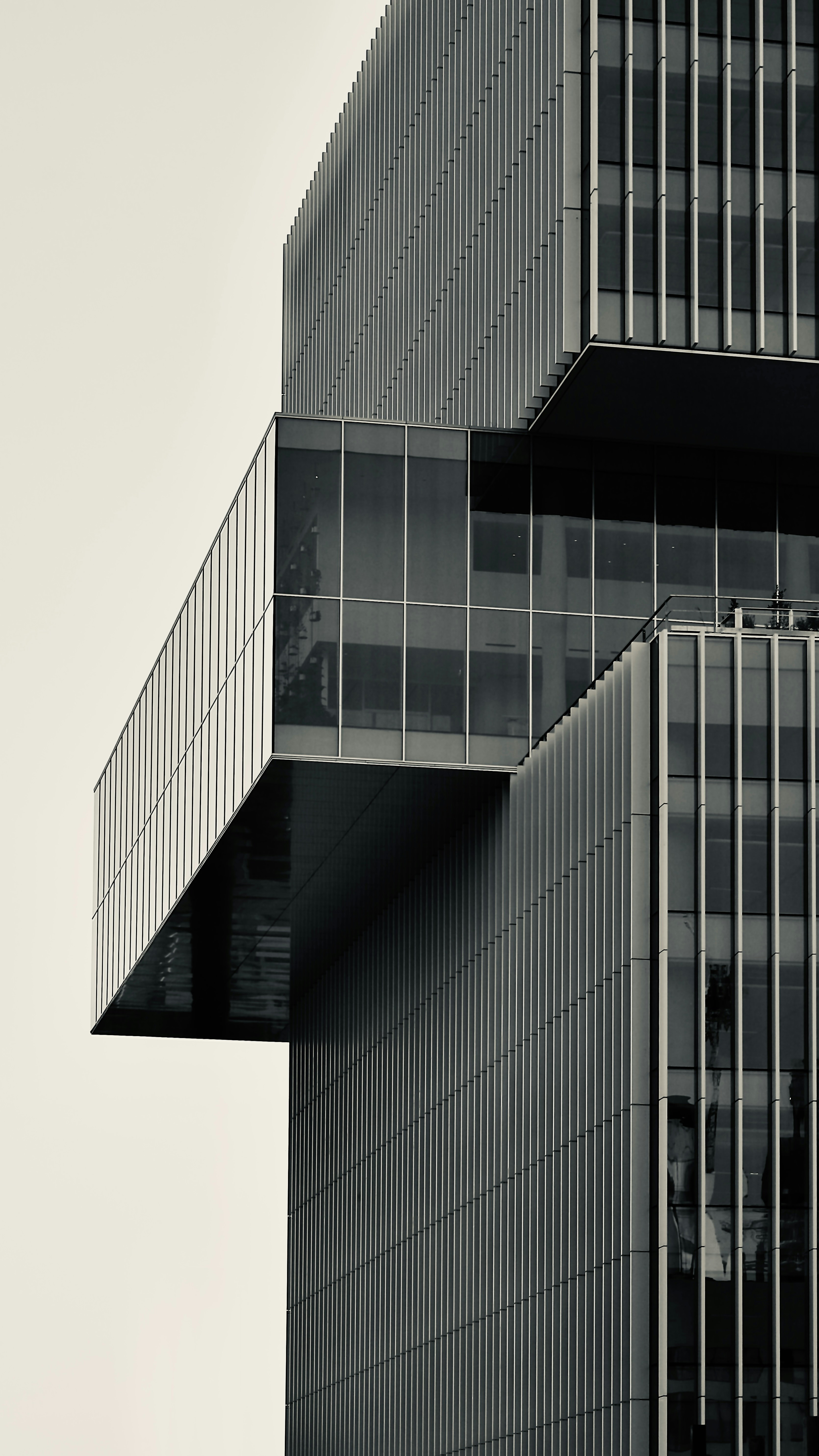 Modern skyscraper with glass and metal facade