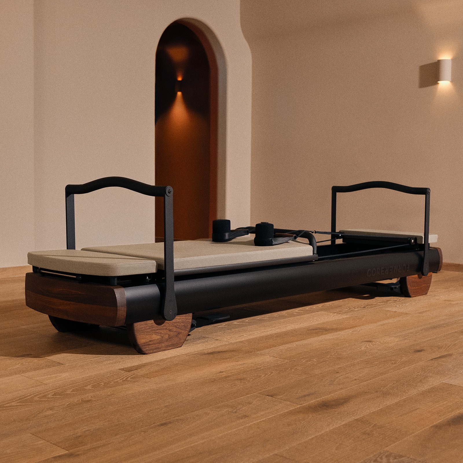 Arid desert landscape with rolling hills and shadows.