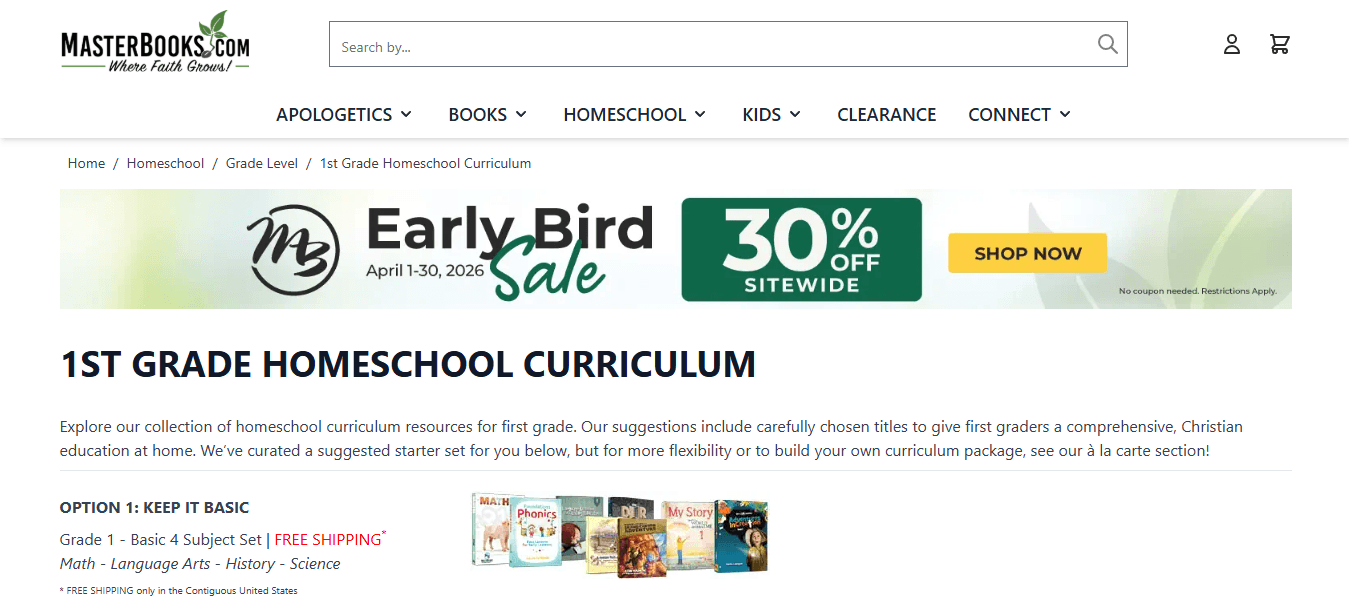 Master Books Grade 1