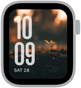 mustard seed Apple Watch face preview 1 featuring spring.