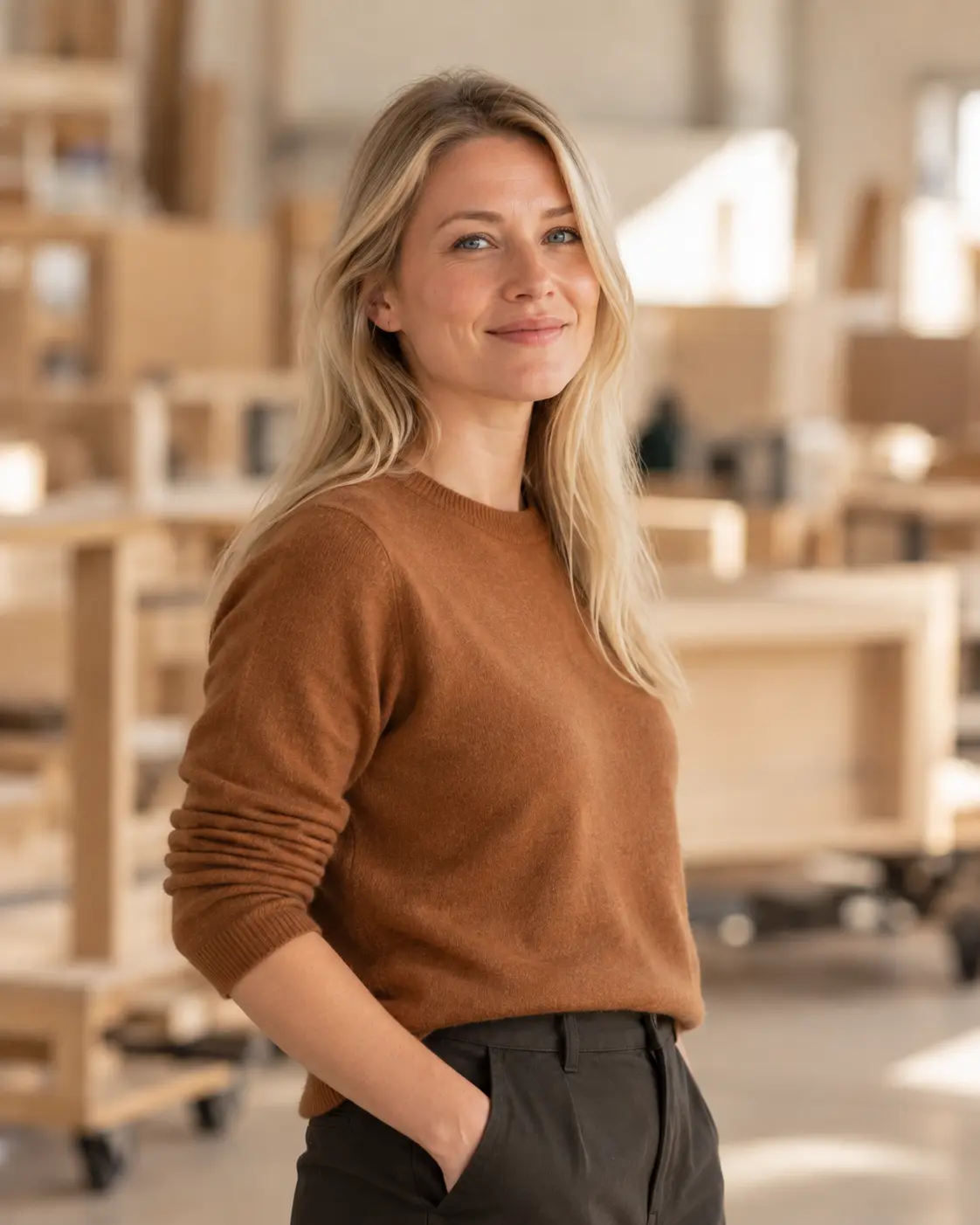 Ingrid Solberg, Trade and Specification Lead, at the plant