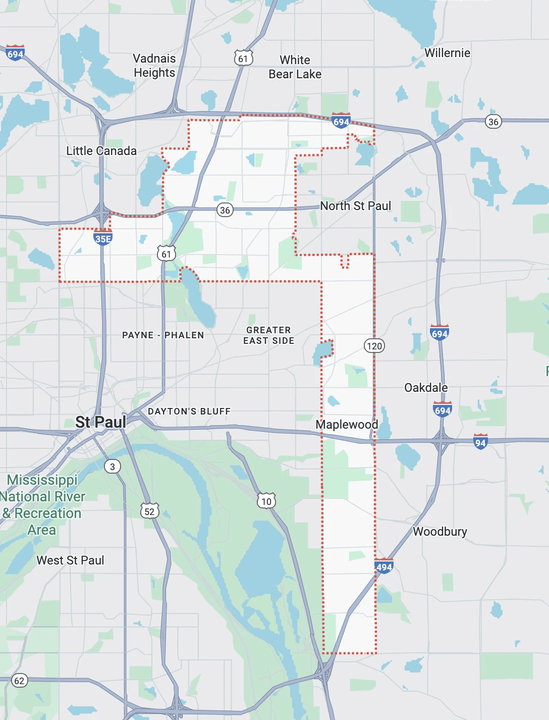 Maplewood, MN map
