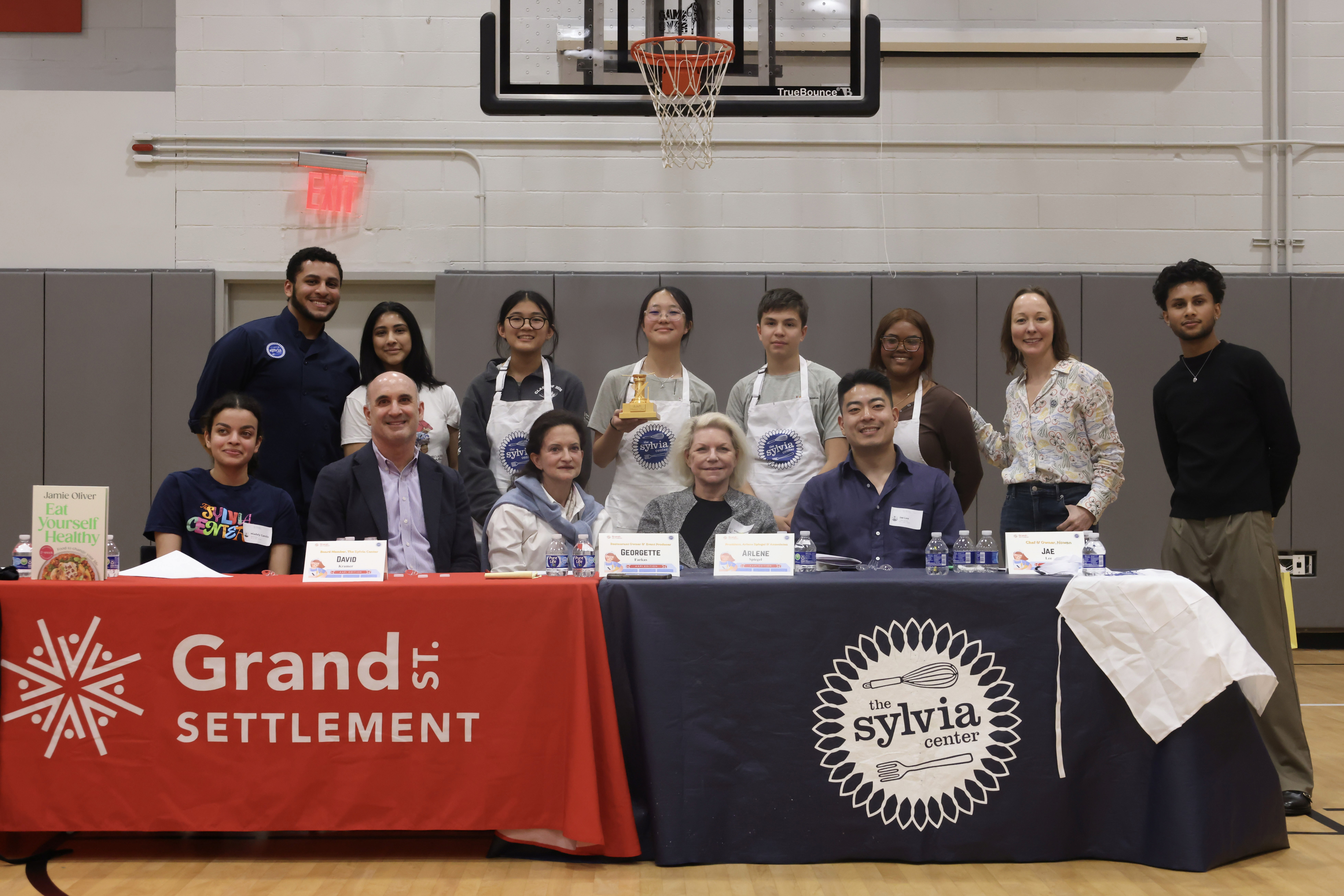 Judges and winners in the AAPI flavor cook off