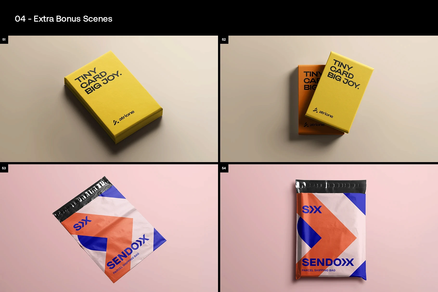 Bonus mockup scenes featuring books and branding in colorful perspectives.