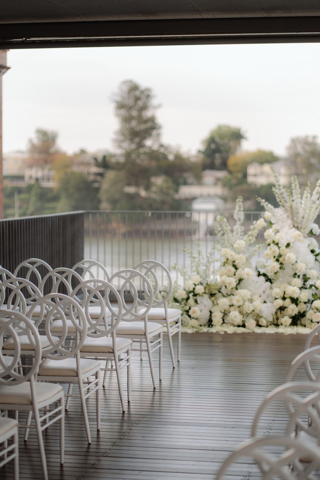 Wedding Ceremony on the Riverbend Terrace at Brisbane Powerhouse