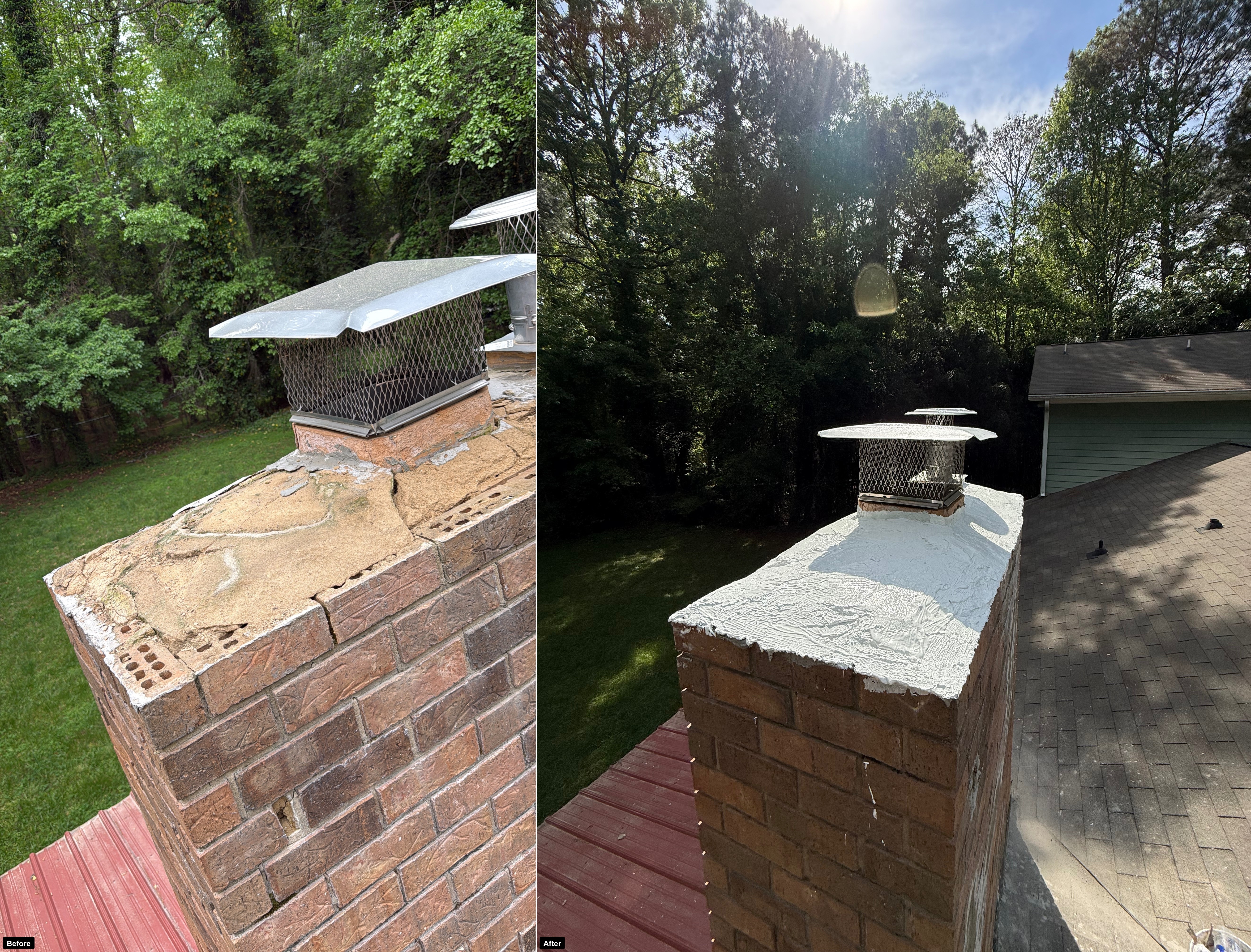 Chimney crown repair — Athens