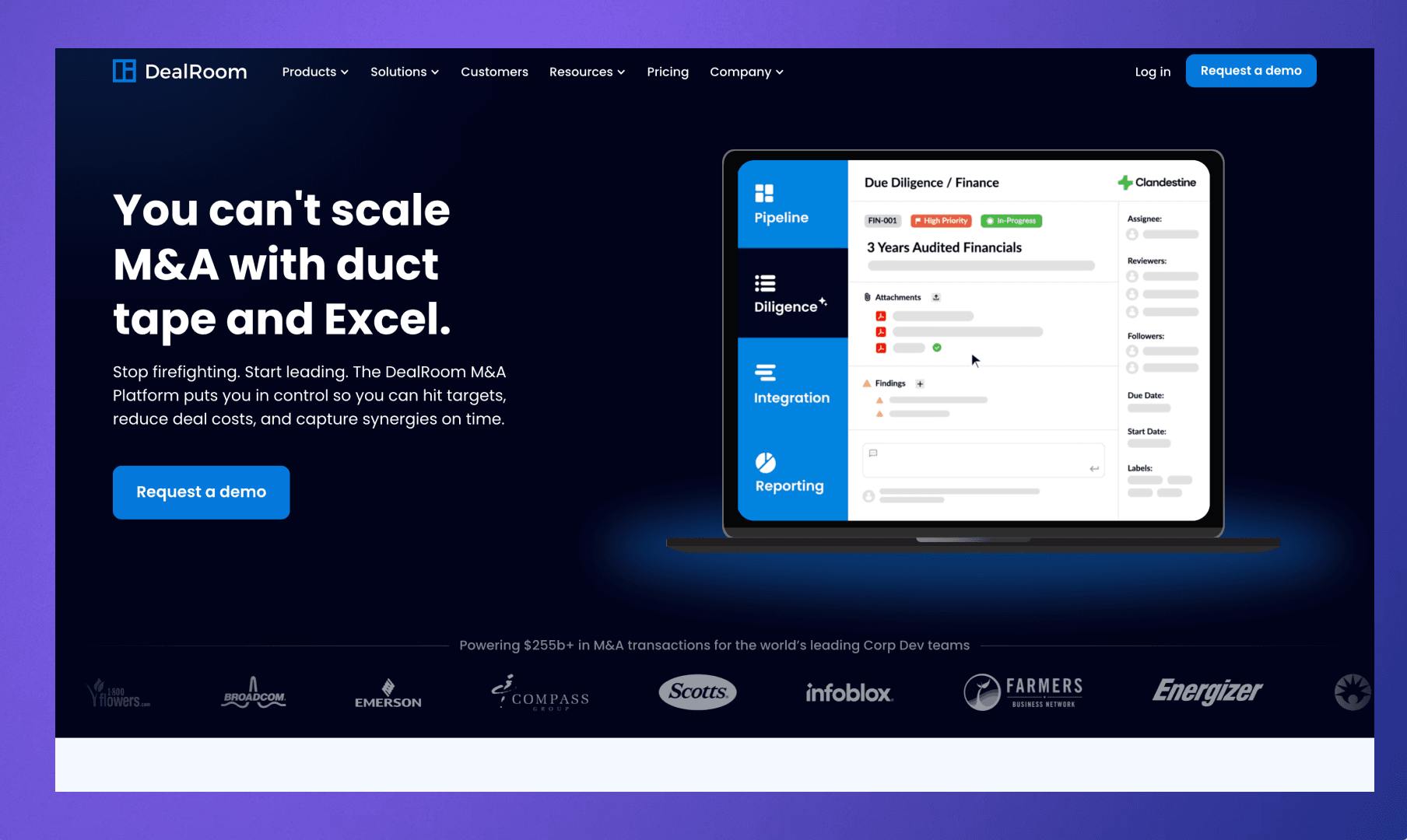 DealRoom Homepage