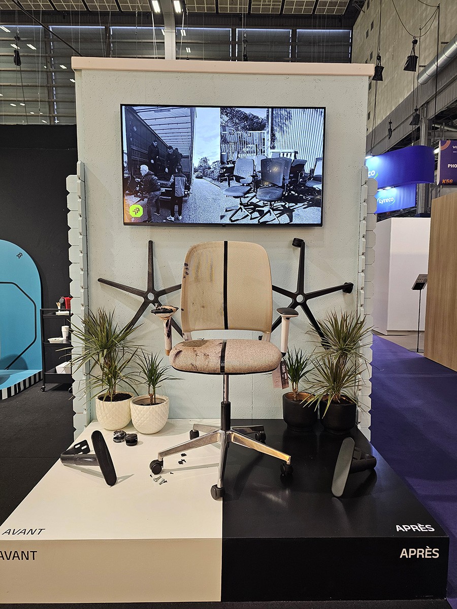 Stand salon workspace expo tertio meuble recyclés