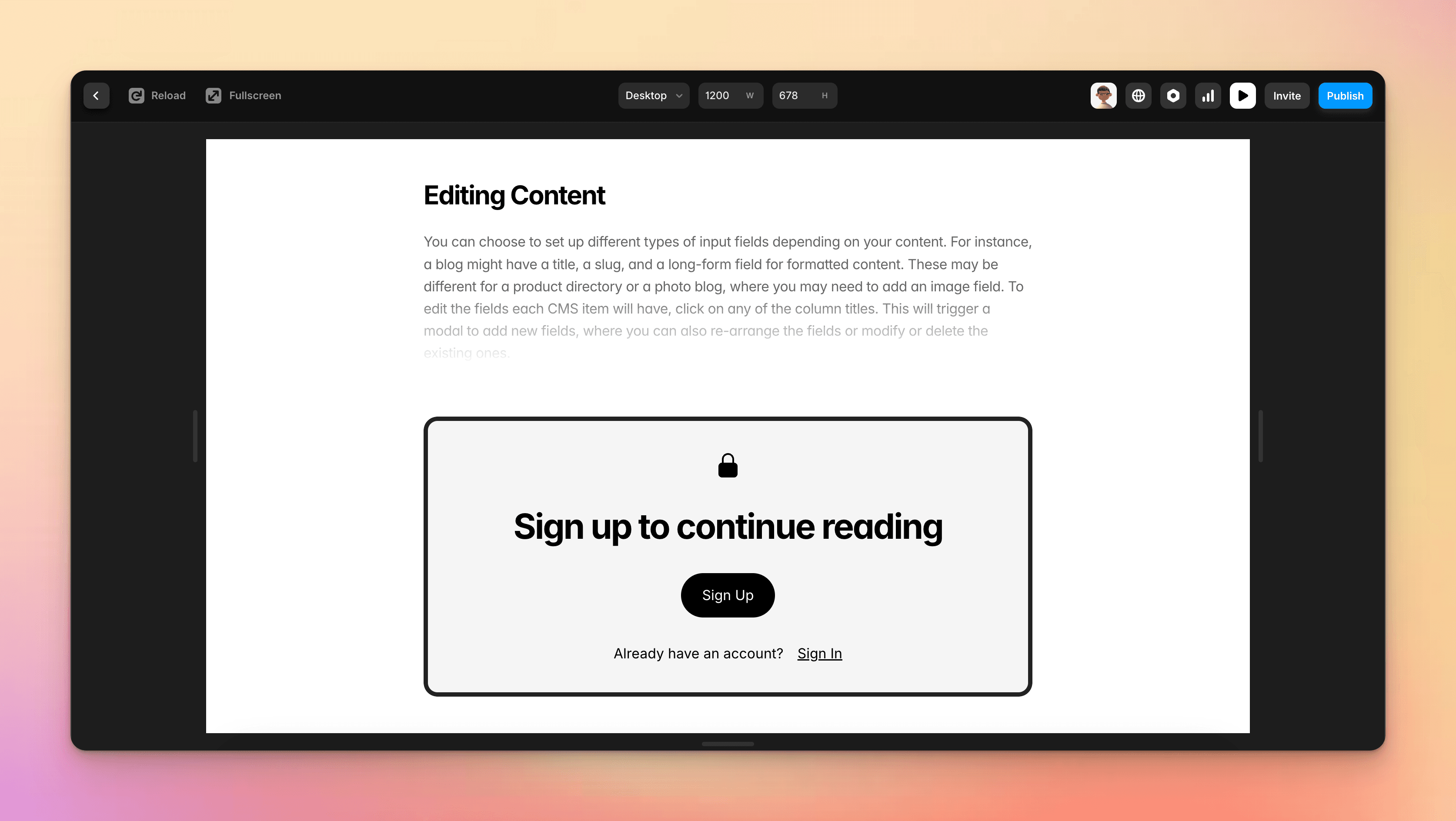 Sign up to continue reading in Framer