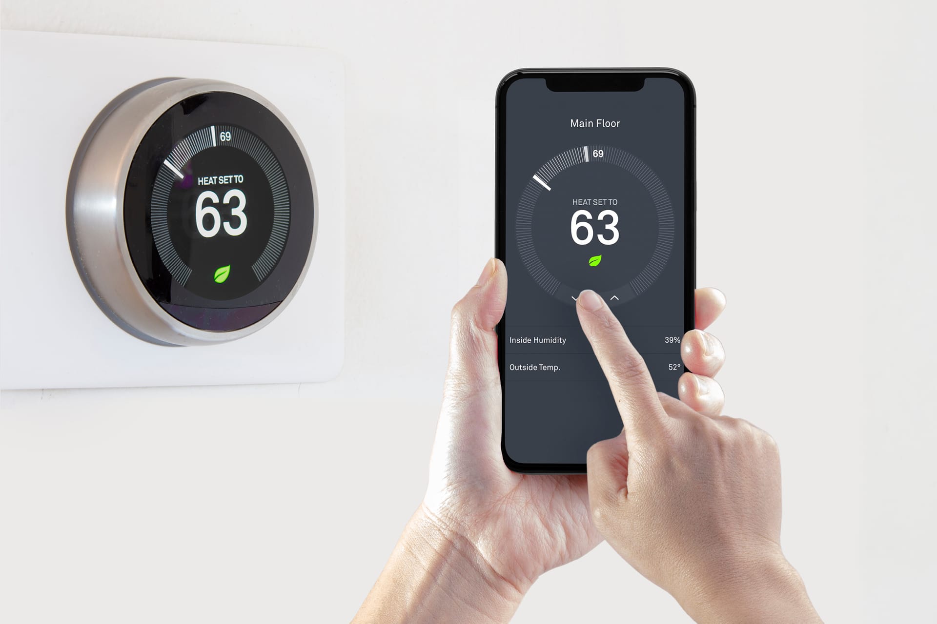 Smart thermostat setup and mobile control after professional installation in a Mississauga home