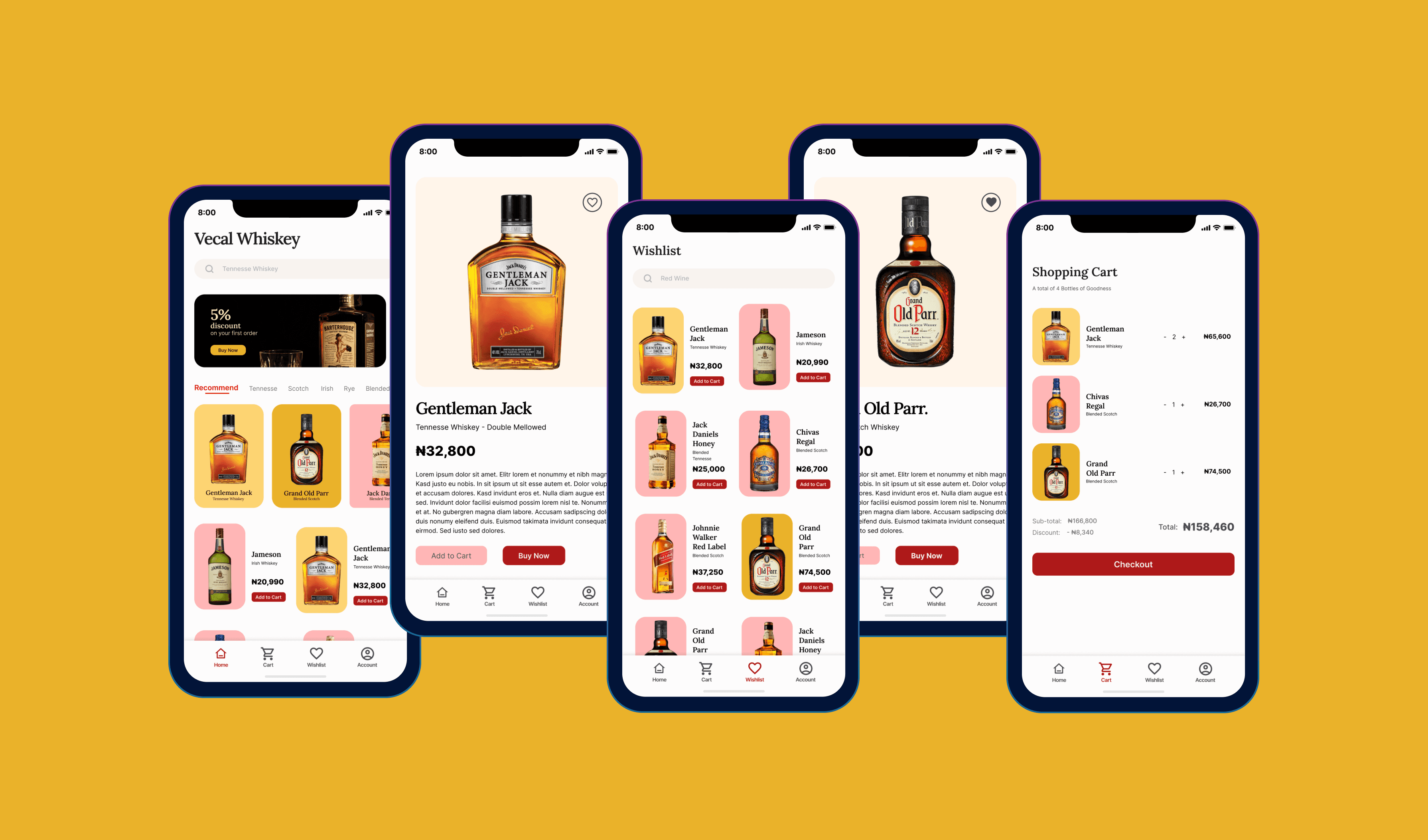 User interface design of a mobile application featuring clean navigation, intuitive user experience, and a visually engaging interface for seamless usability.