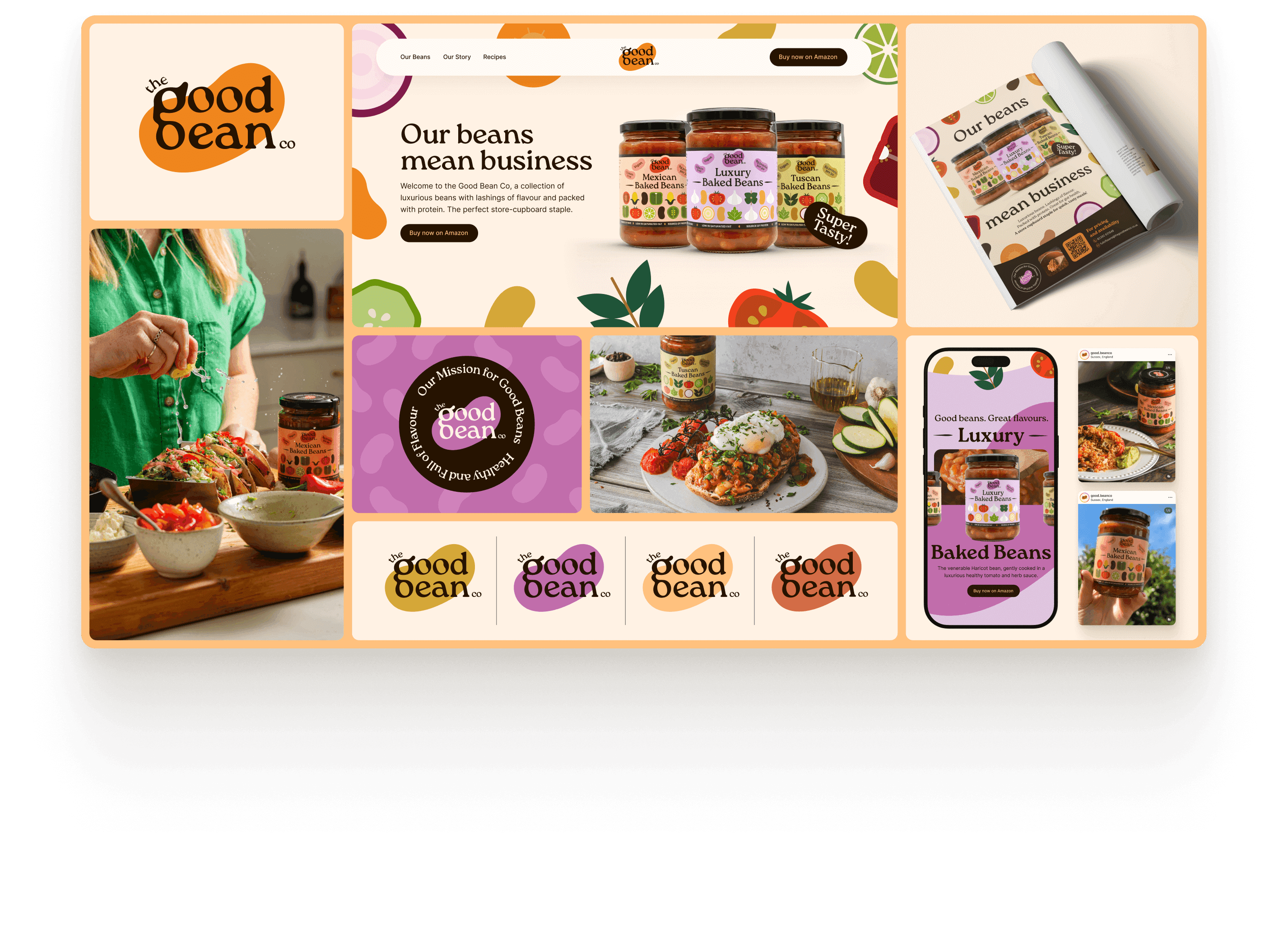 Good bean co web design tablet