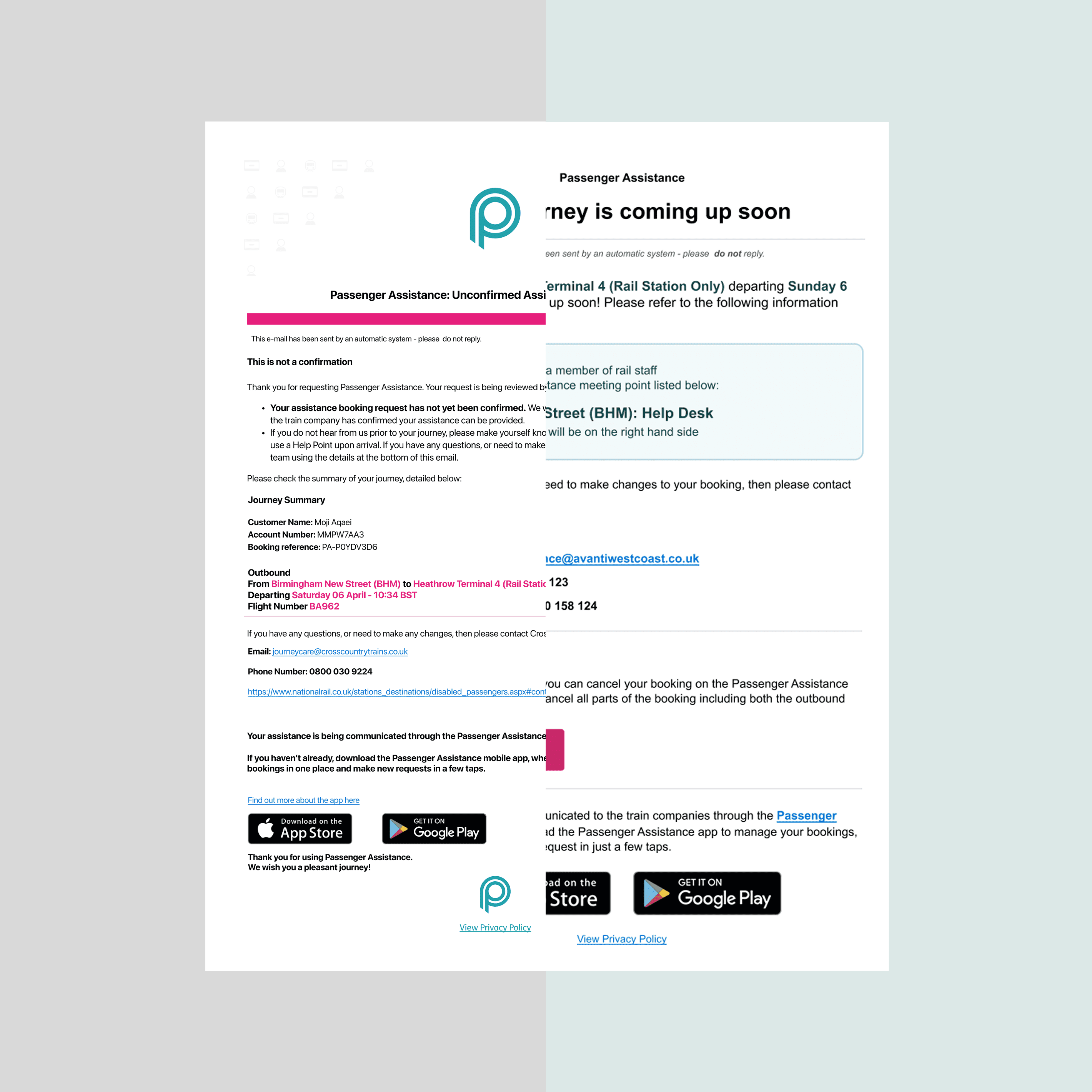 Home page for the staff app
