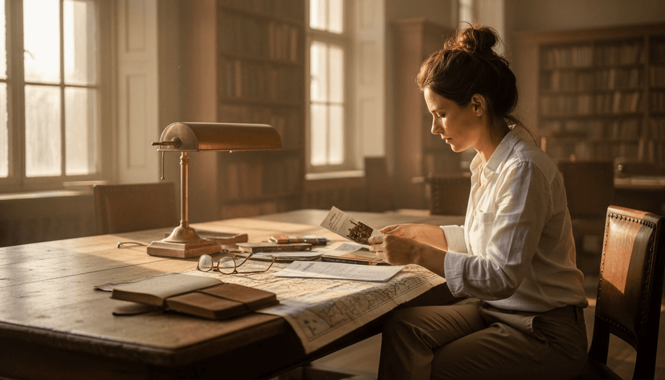 El asesor de viajes se encarga de organizar el itinerario del safari y preparar los folletos informativos.