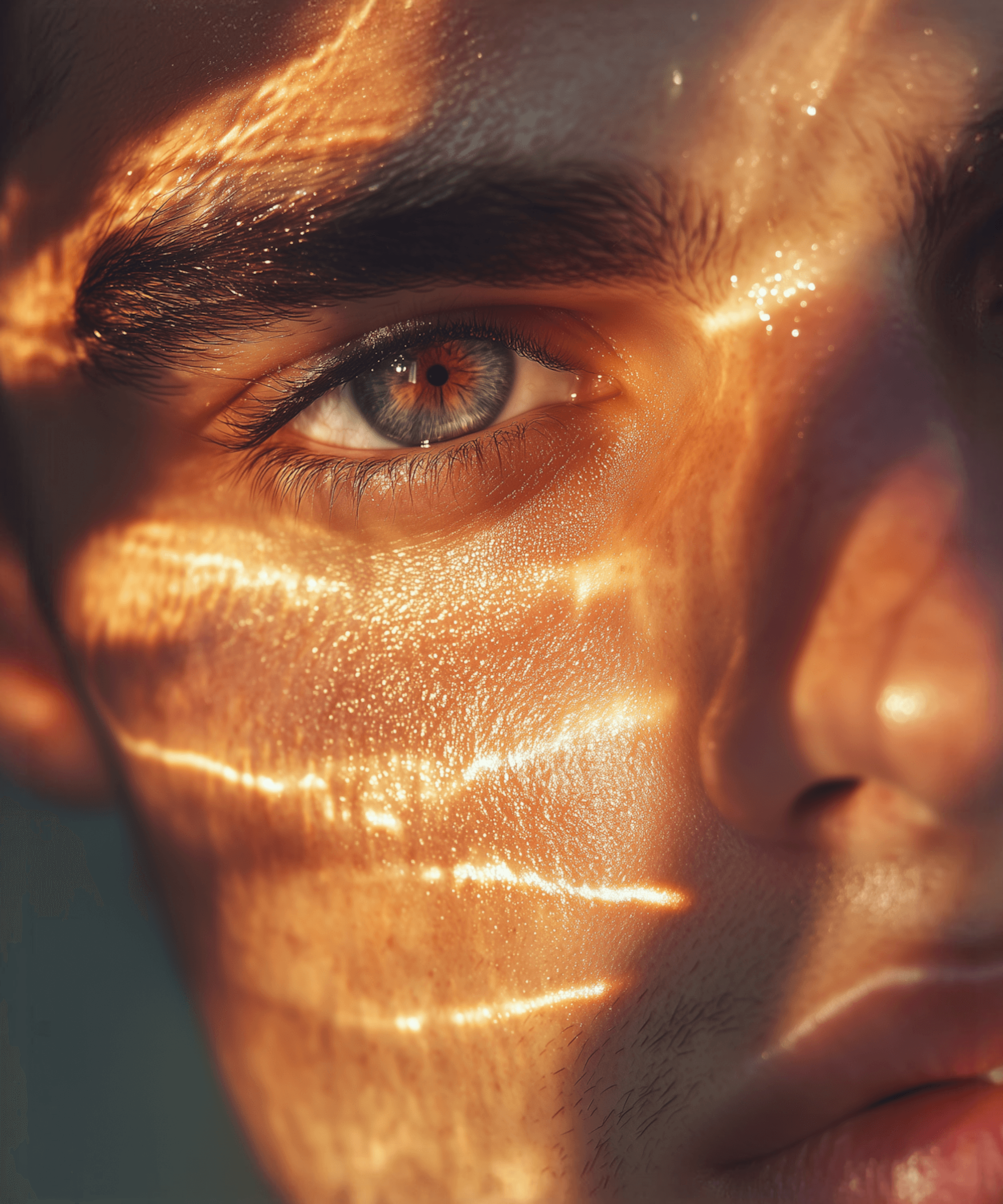 Abstract visualization of neural skin mapping and diagnostic data analysis.