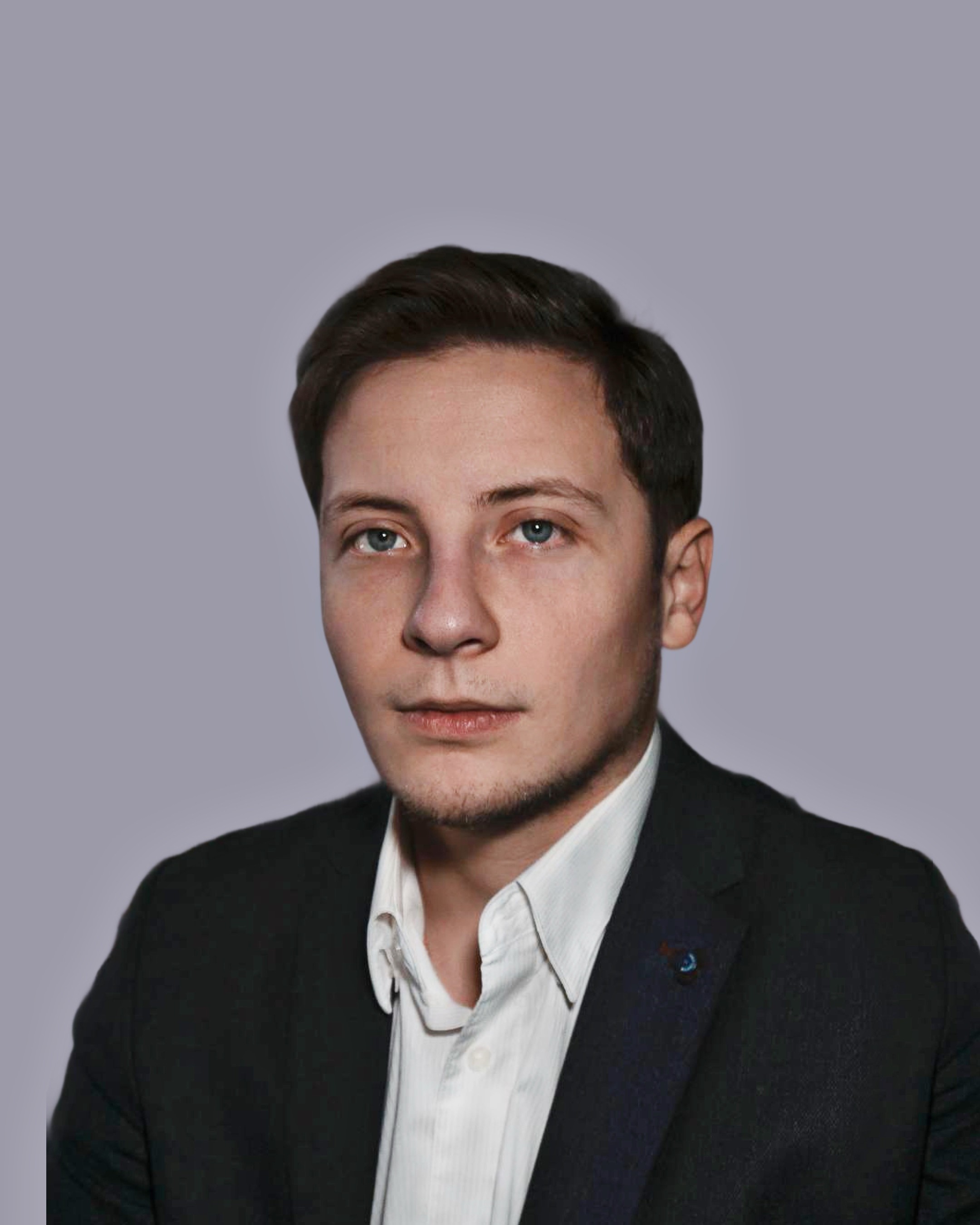 man wearing white V-neck shirt