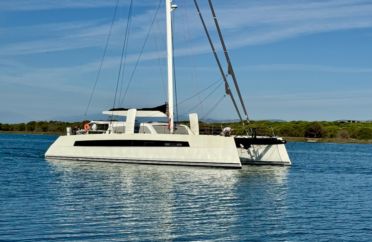 Réception technique d'un catamaran Catana neuf