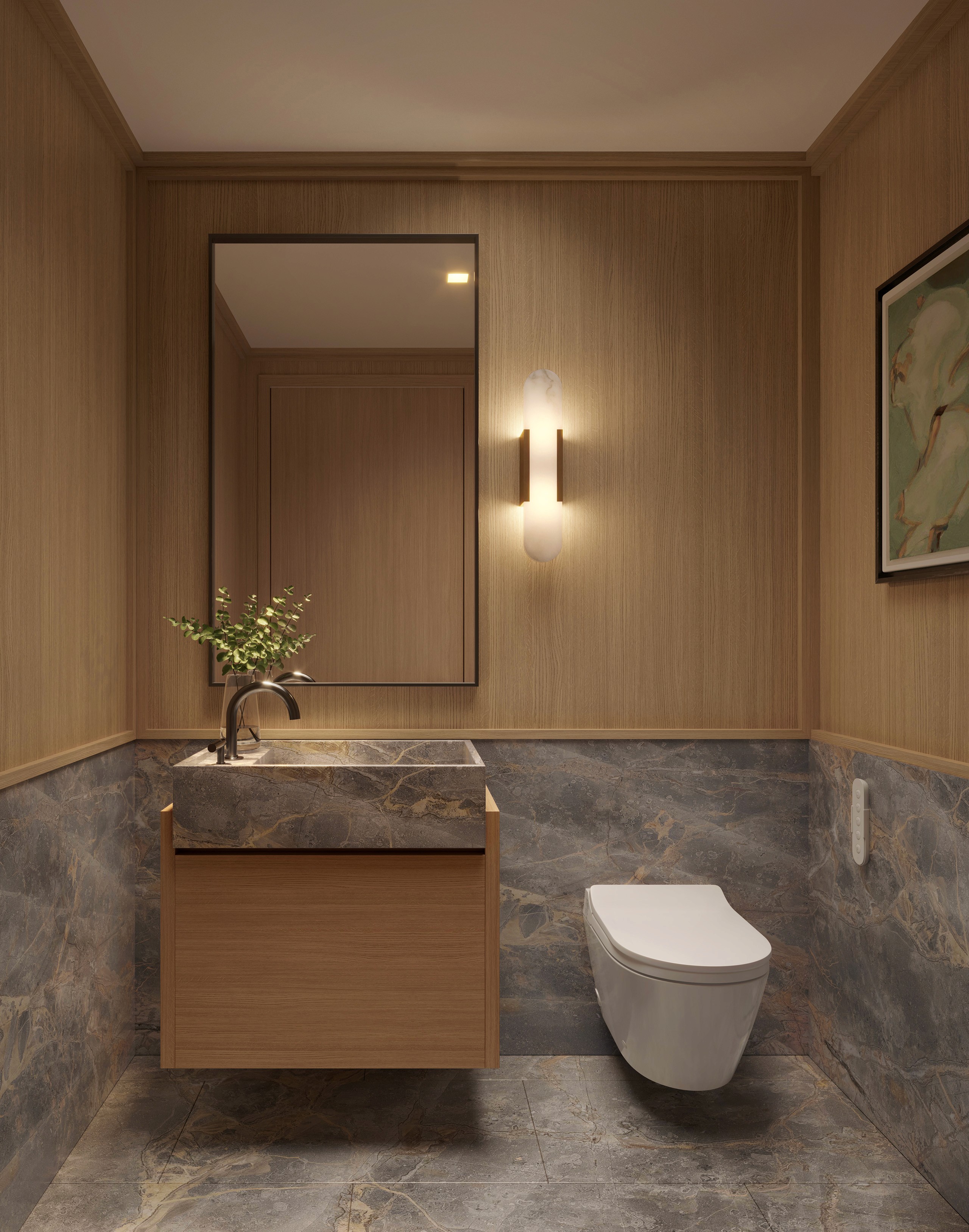 Minimal Luxury Greenish Interior