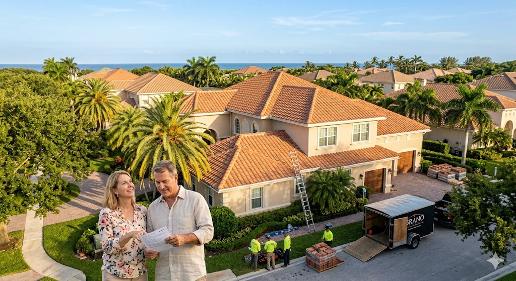 Roofing contractor Pompano Beach FL — shingle roof installation on residential home in McNab area by Roofing Network licensed contractor