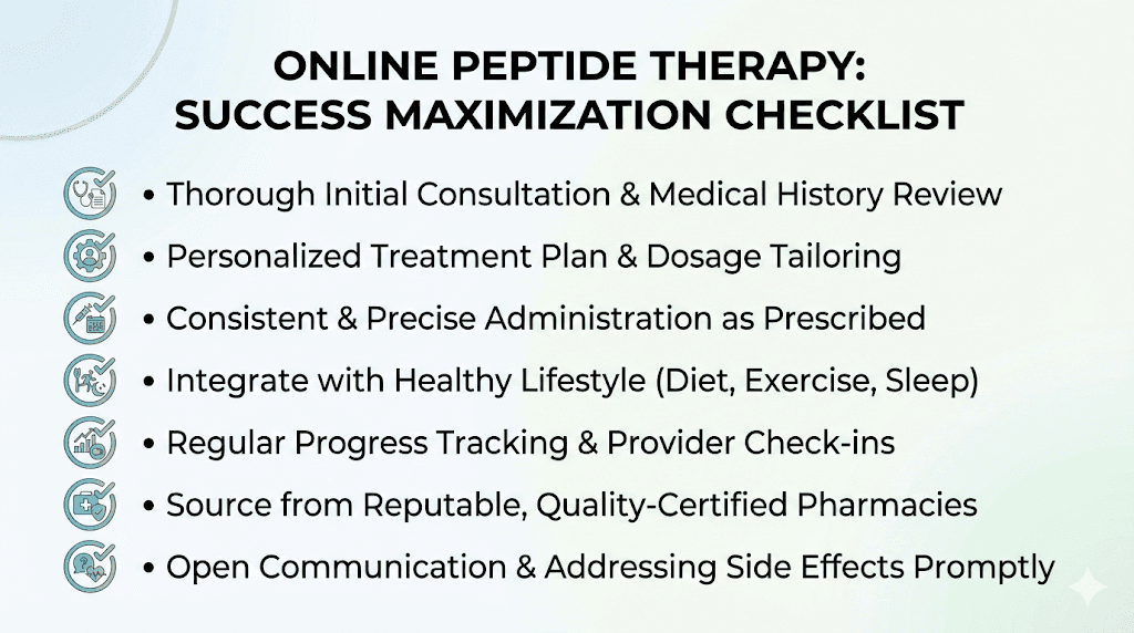 Tips for getting best results from online peptide therapy telehealth consultations