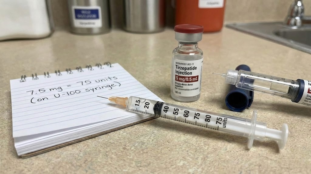 How many units is 7.5 mg of tirzepatide