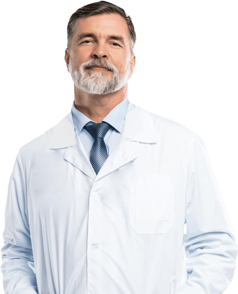 A male doctor looking confident