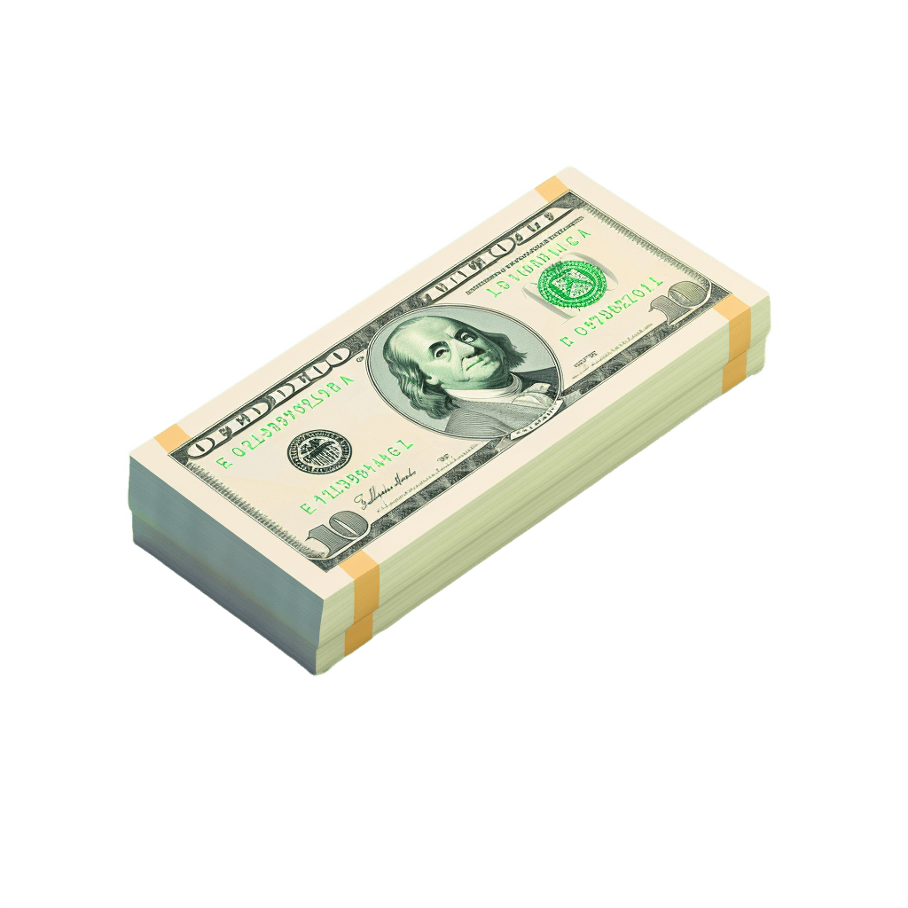 Stack of cash 3d icon