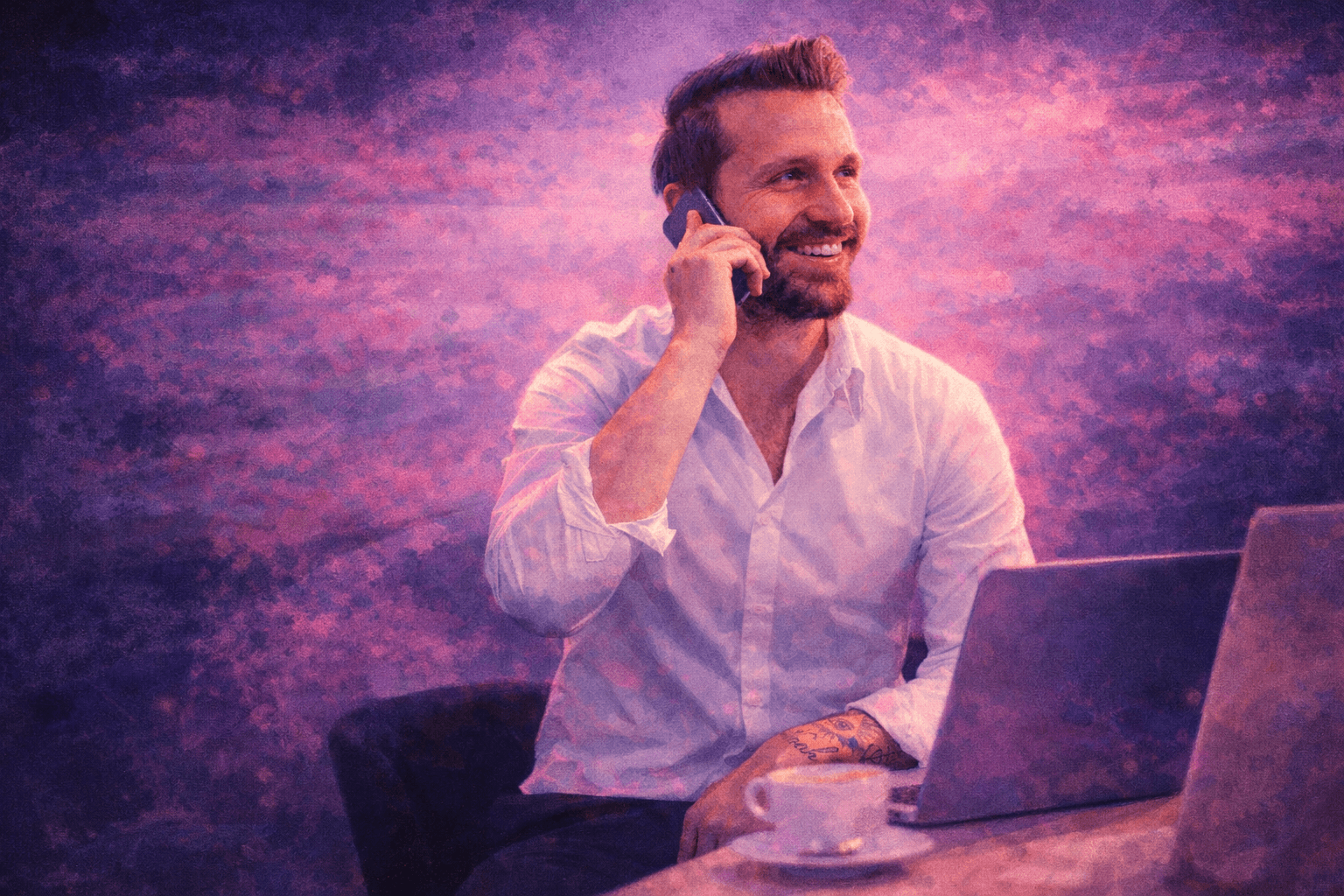 Working man on the phone