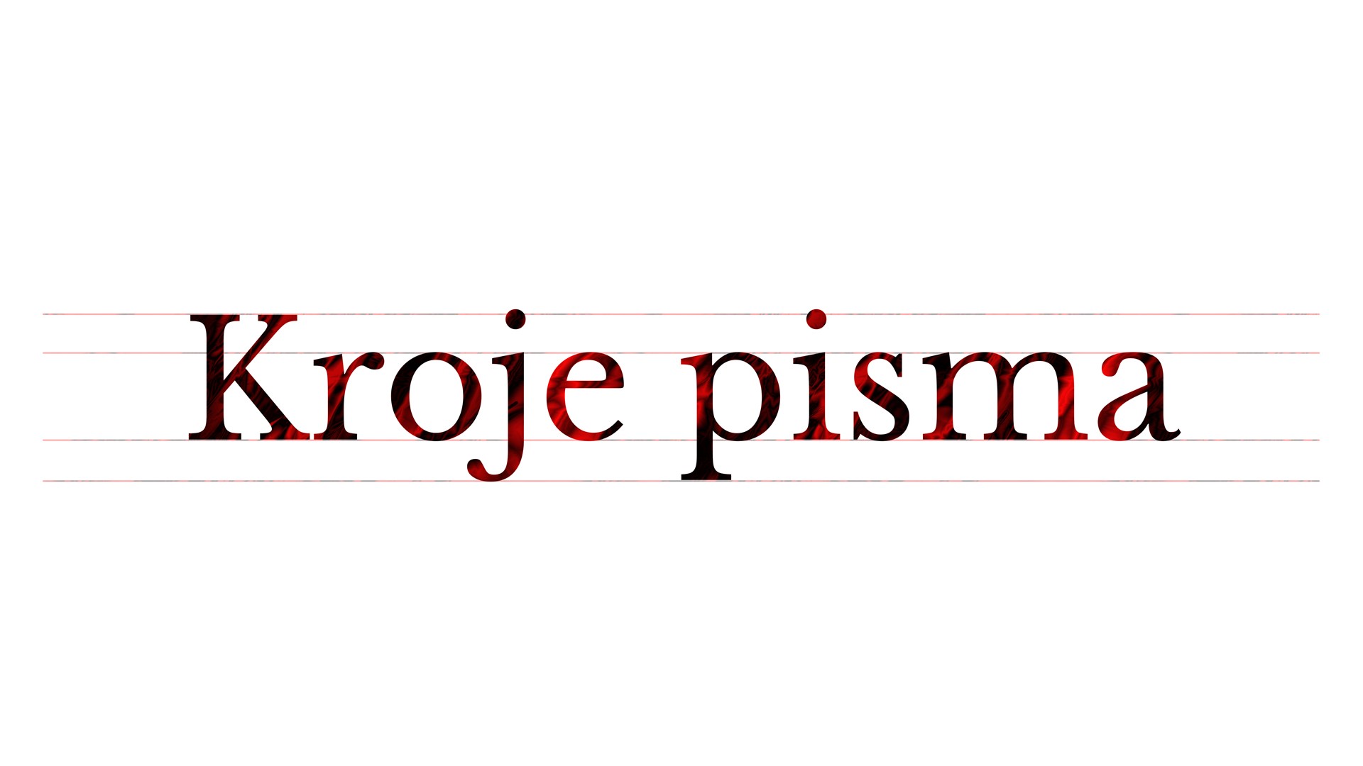 Grafika przedstawia napis "Kroje pisma"