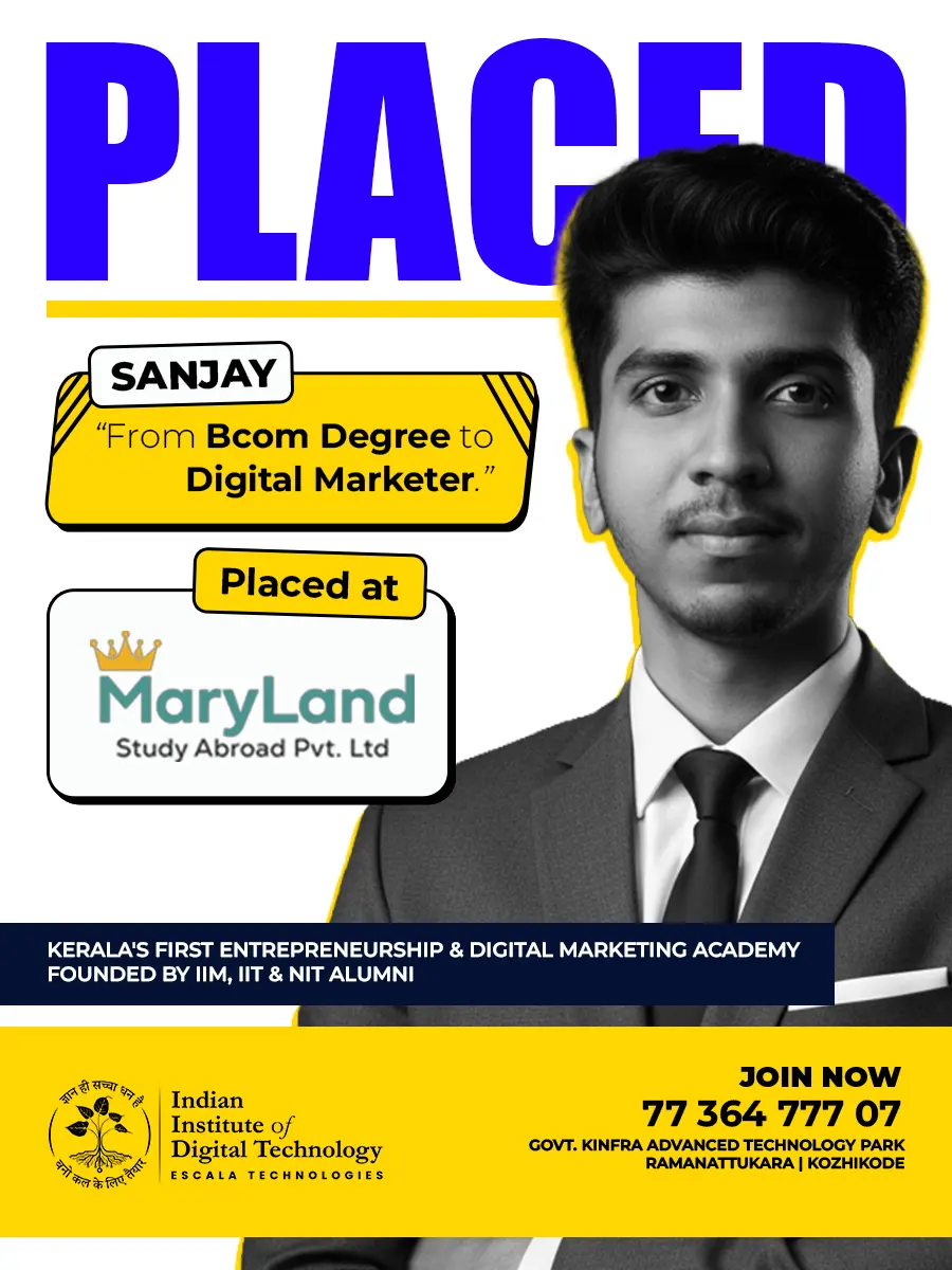 Success story of student placed at Glenearth Constructions from our academy Institute of Digital Technology Escala Technologies.