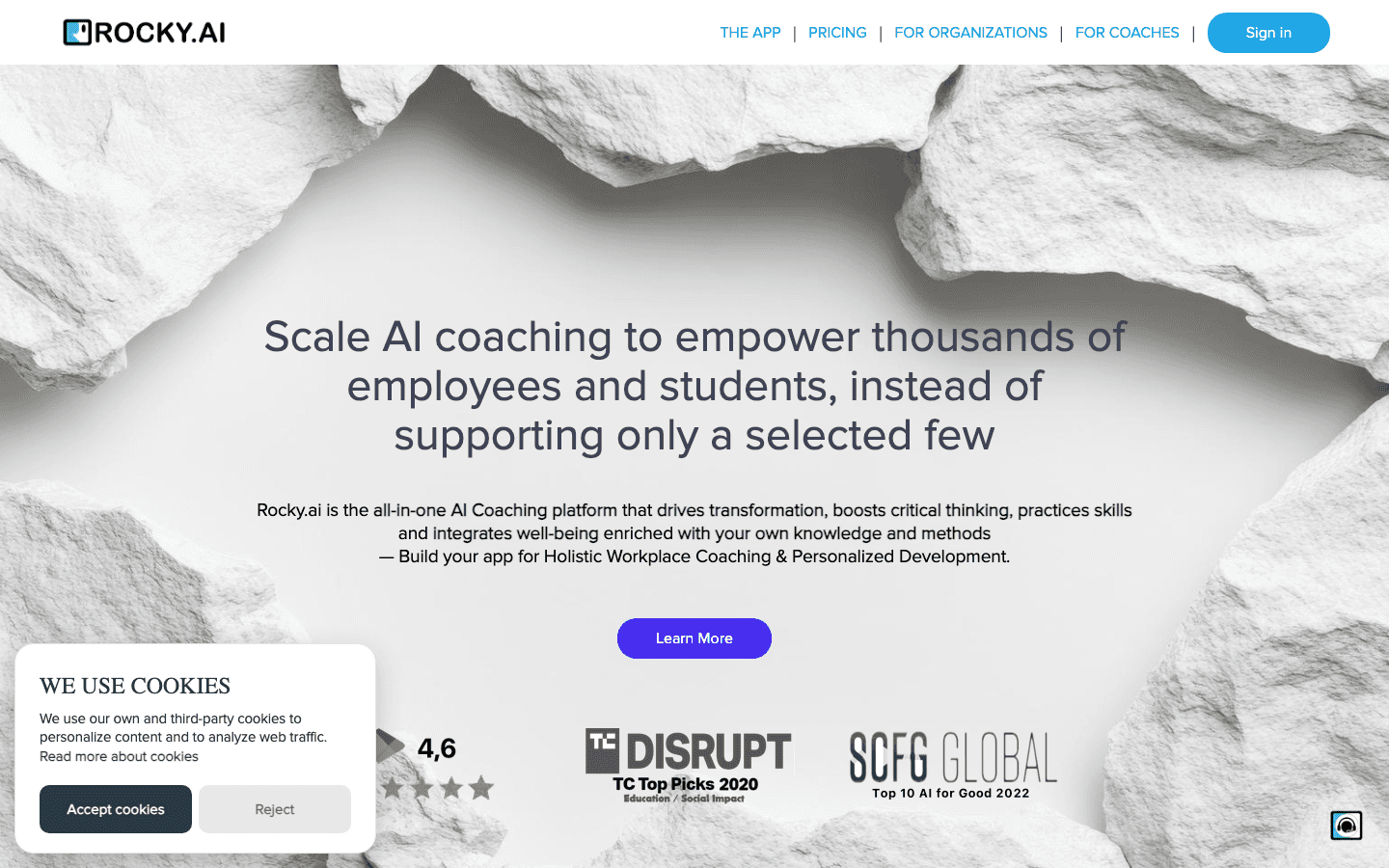 Rocky.ai website screenshot