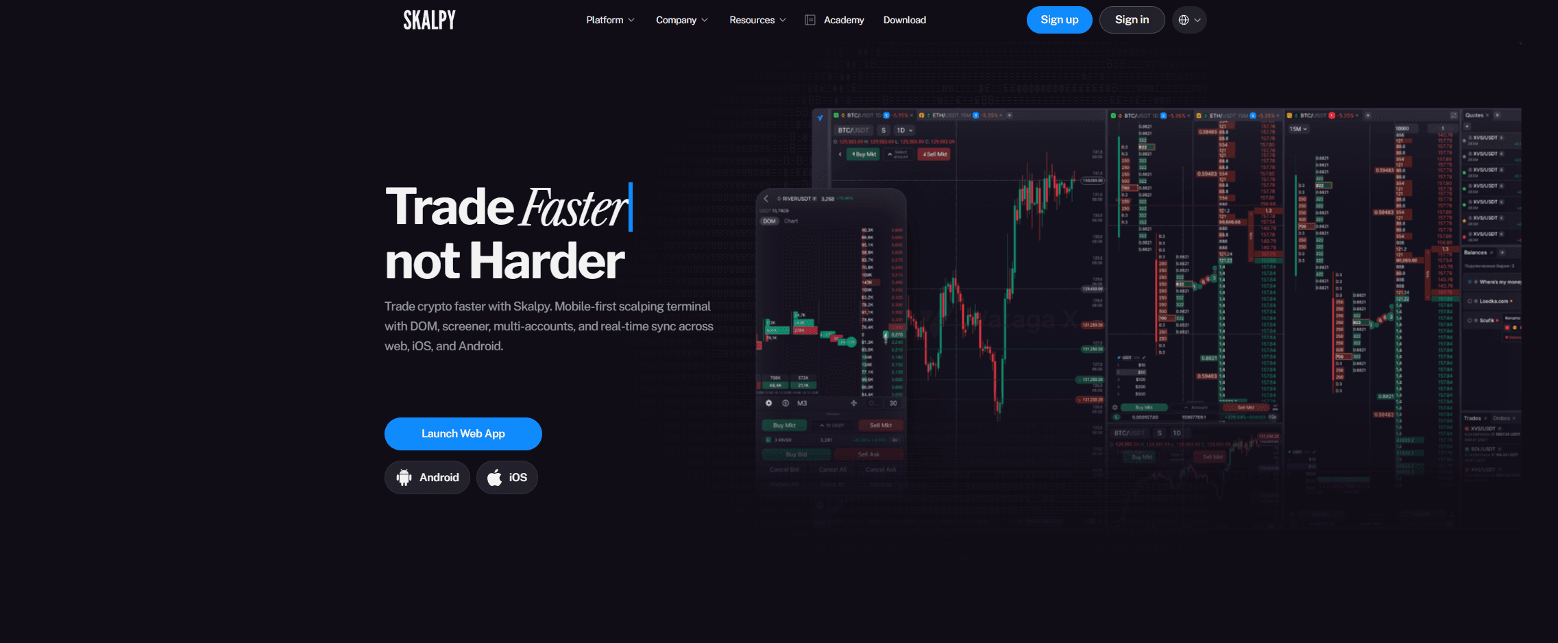 Skalpy – Cross-Platform Crypto Scalping Trading Terminal