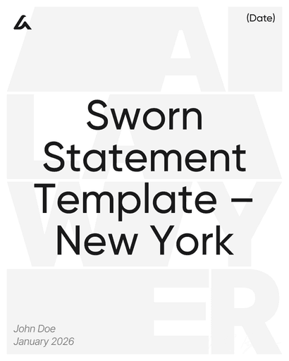 Sworn Statement Template – New York 