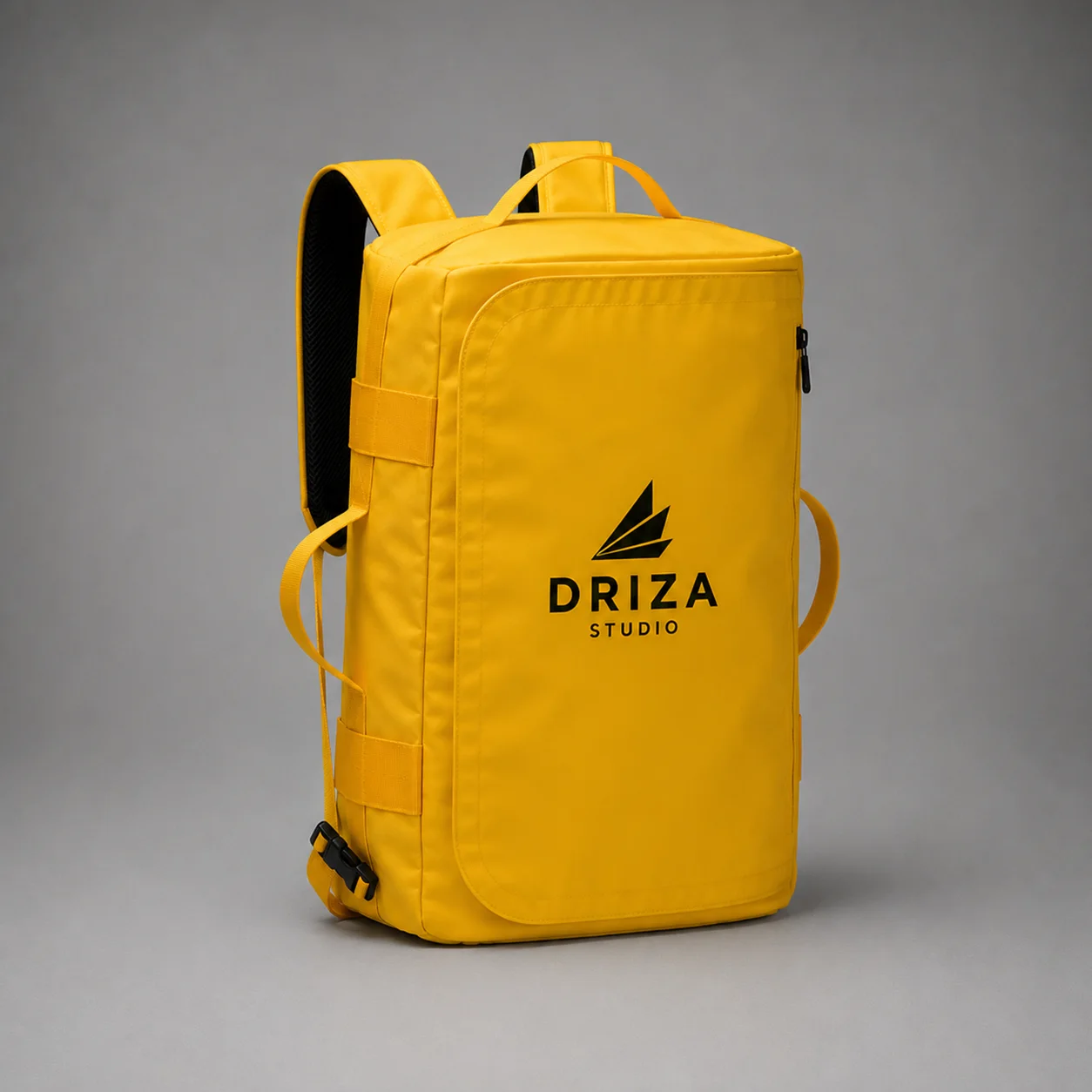 Mochila amarilla personalizada con logotipo corporativo