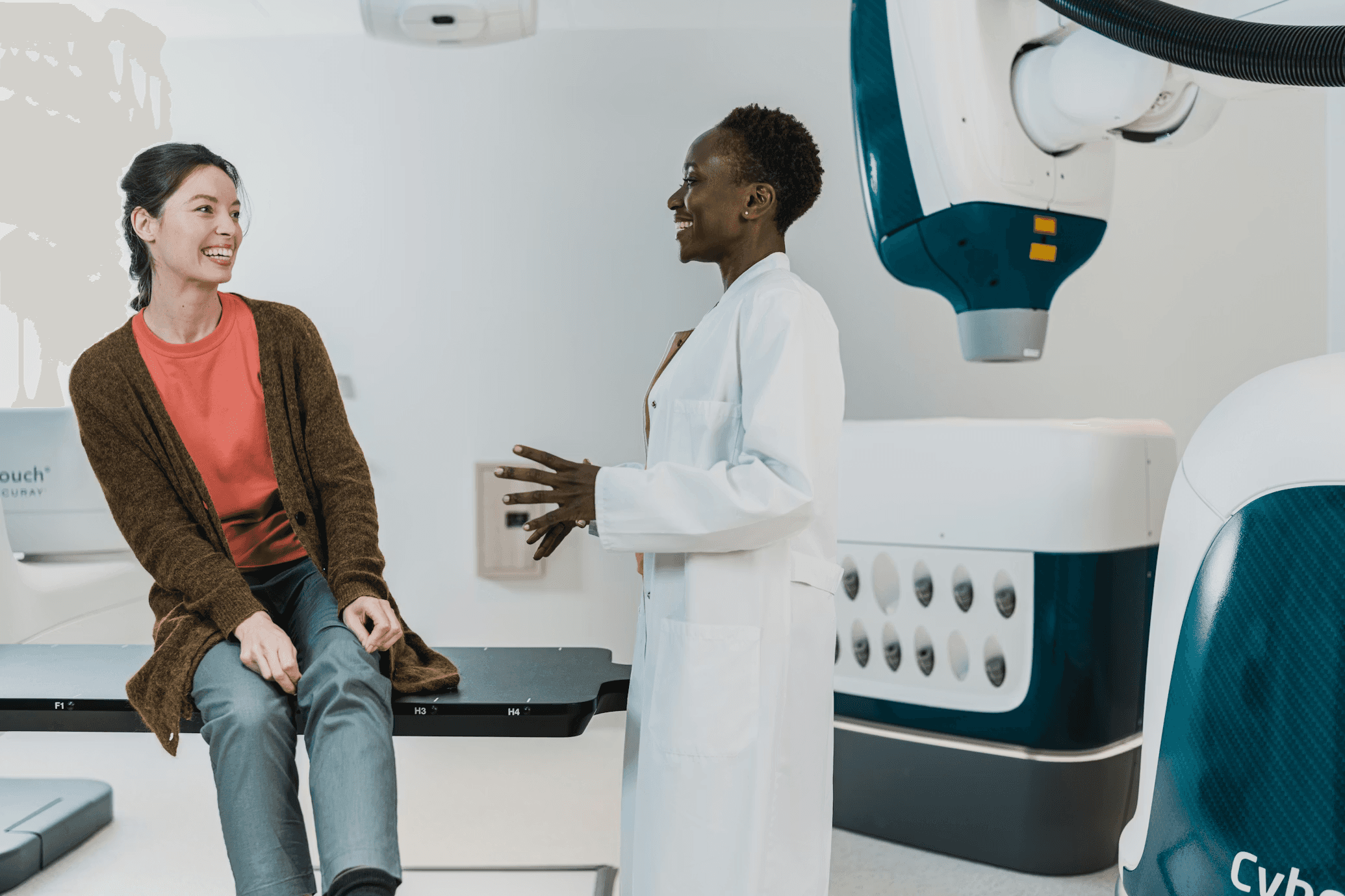 Picture of a doctor and patient talking