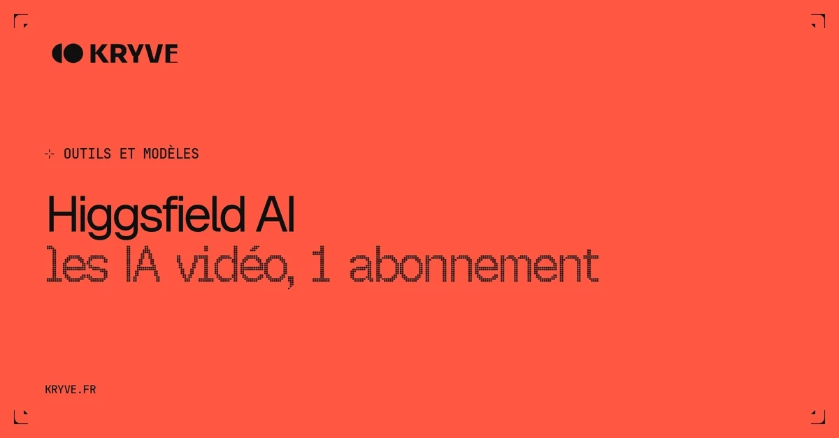 Higgsfield AI : couverture Kryve, catégorie Outils et modèles