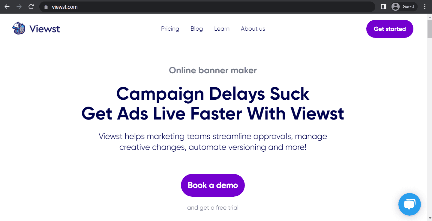 viewst landing page