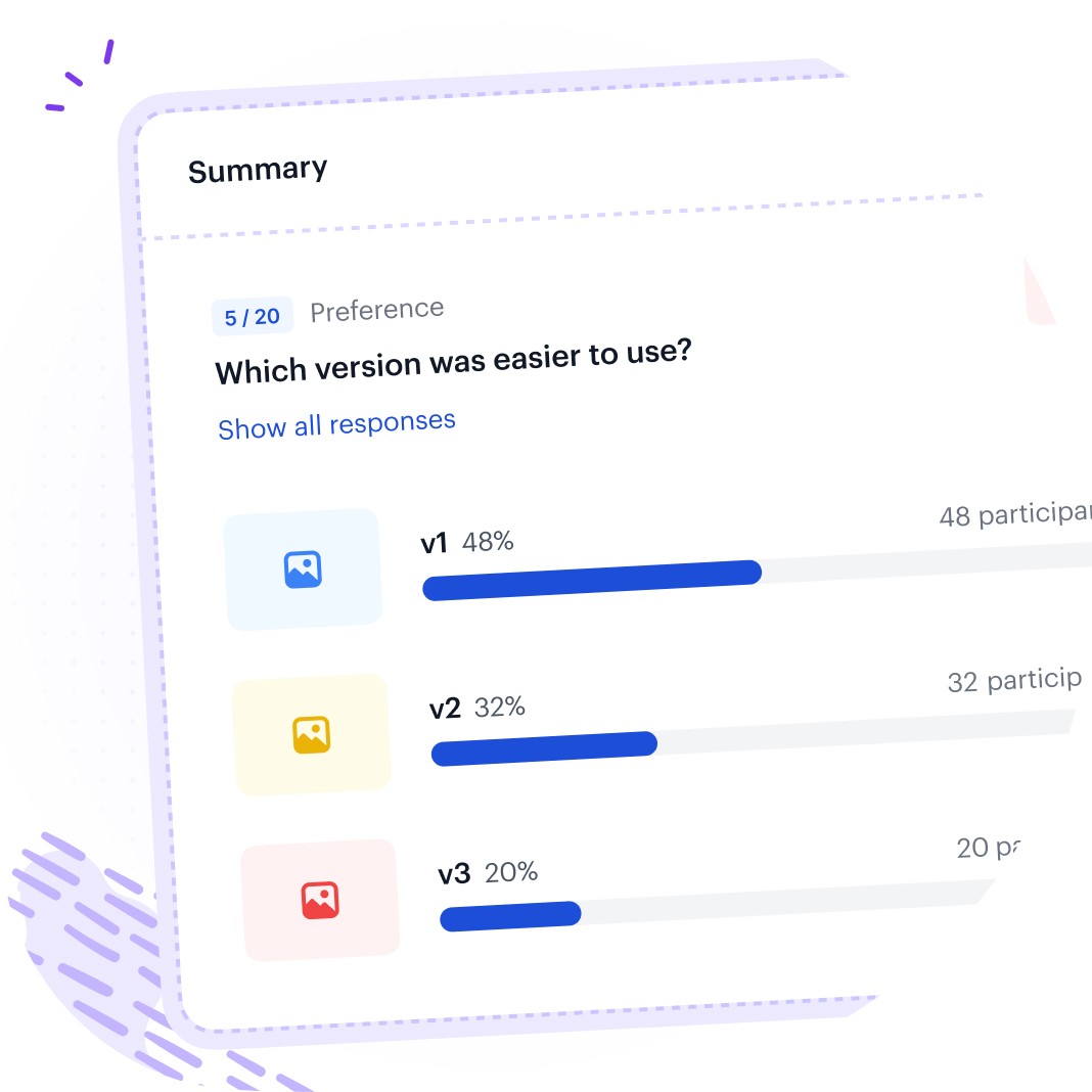 Easily see which design concepts work best