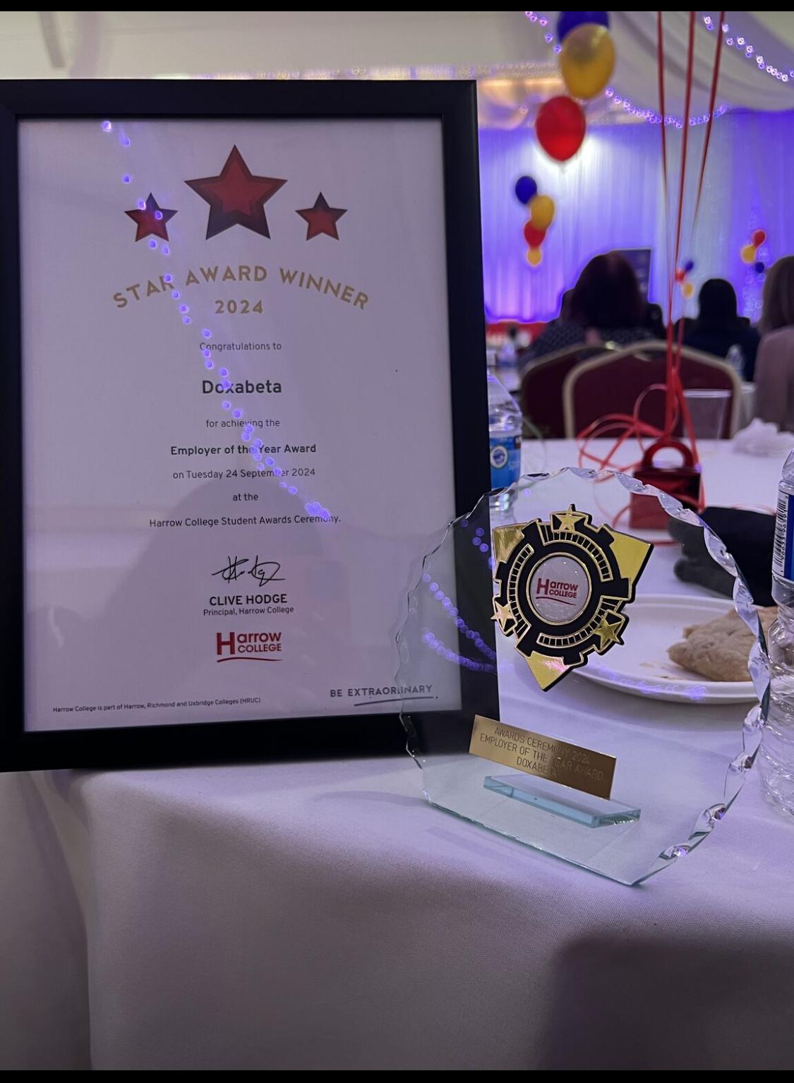 Doxabeta employer of the year award