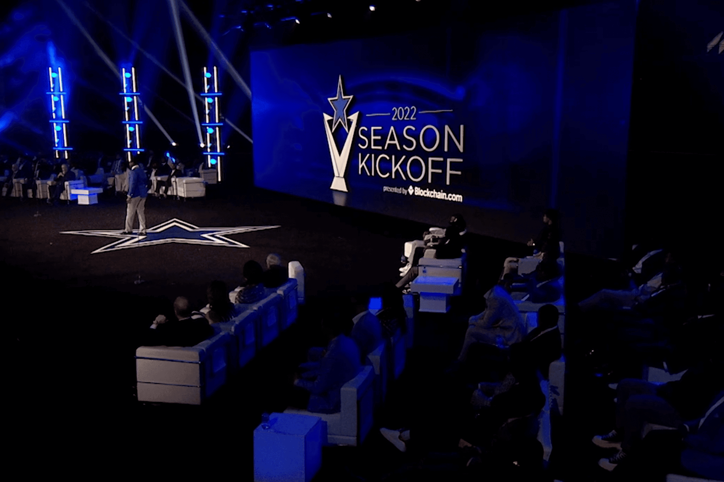 Dallas Cowboys 2022 Season Kick Off staging with guests
