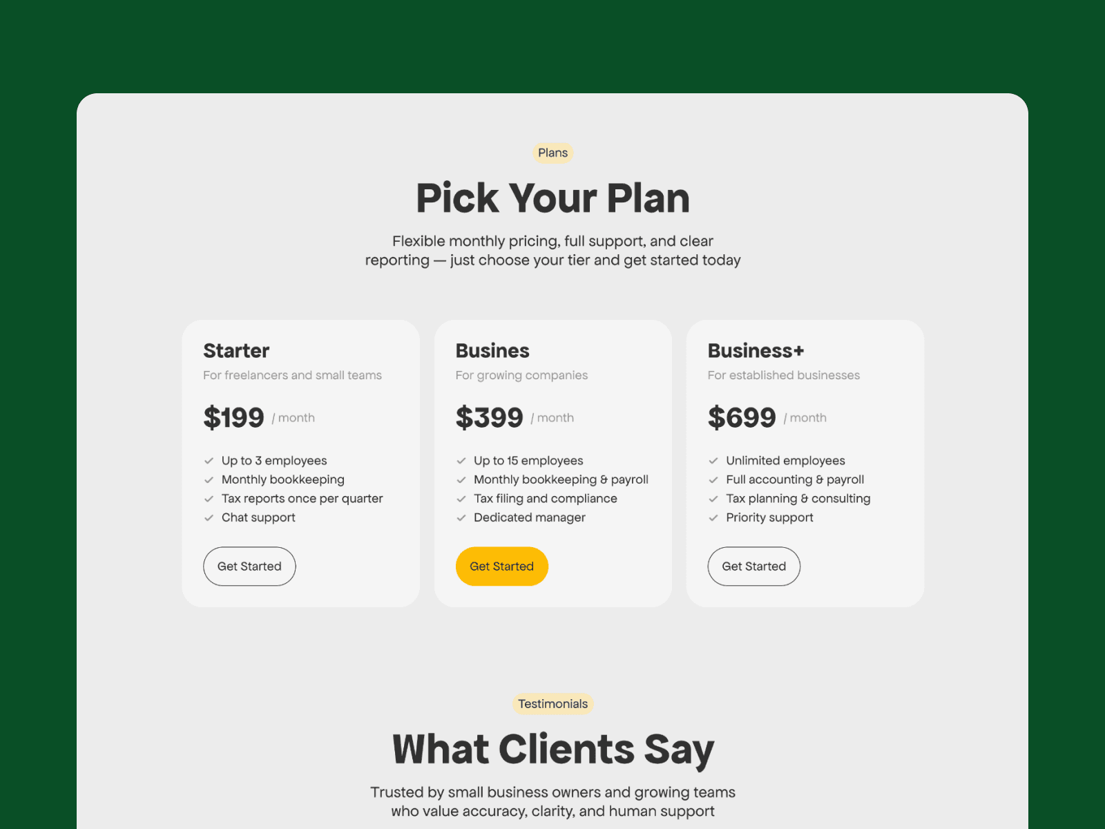 Auditly — Accounting & Tax Framer Template